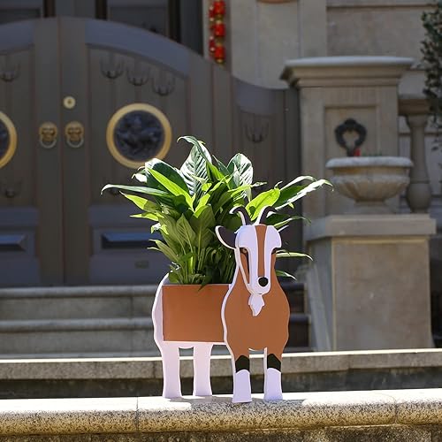 Miniatura 8 de Regalos de Cabra Gochoi Lindas Macetas de Flores de Cabra, Decoración de Jardín al Aire Libre, Regalos de Navidad y Cumpleaños para Mujeres,