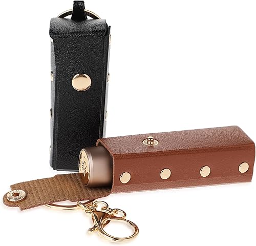 TIESOME 2 piezas de soporte para lápiz labial, soporte para lápiz labial, estuche portátil de cuero suave para lápiz labial para mujeres, soporte disponible en Yaxa Venezuela