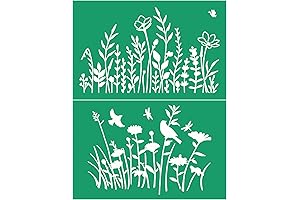 Self Adhesive Reusable Wildflower Stencils | Unleash Your Floral Creativity