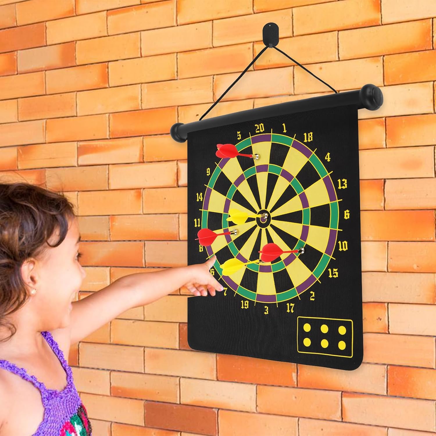 Magnetic Dart Board Set for Kids with 12 Darts - Indoor/Outdoor Safe Games for Boys & Girls Teens, Birthday Gifts Game Room Decor Toys