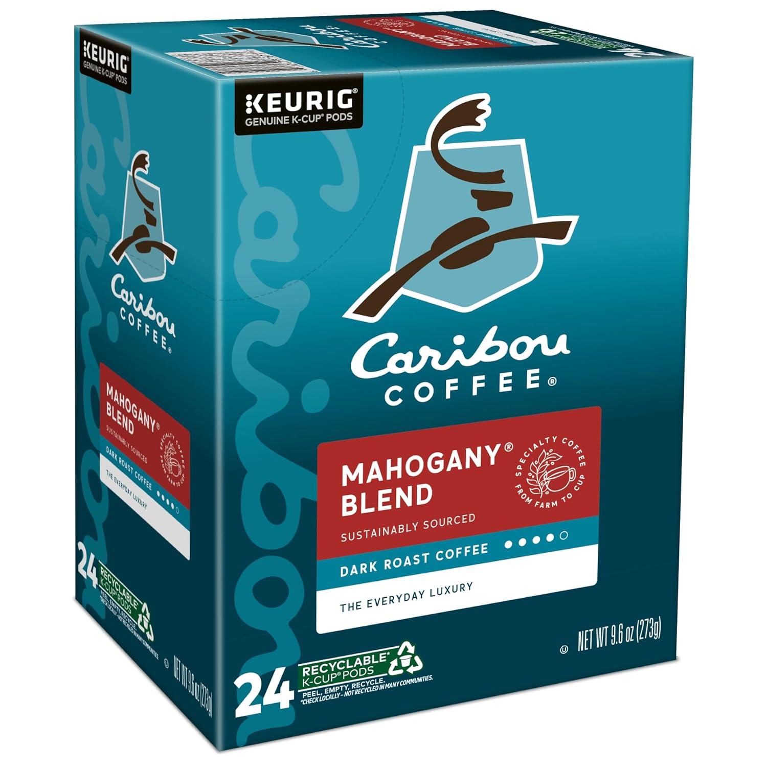 Caribou Coffee® Single-Serve Coffee K-Cup® Pods, Mahogany, Carton Of 24