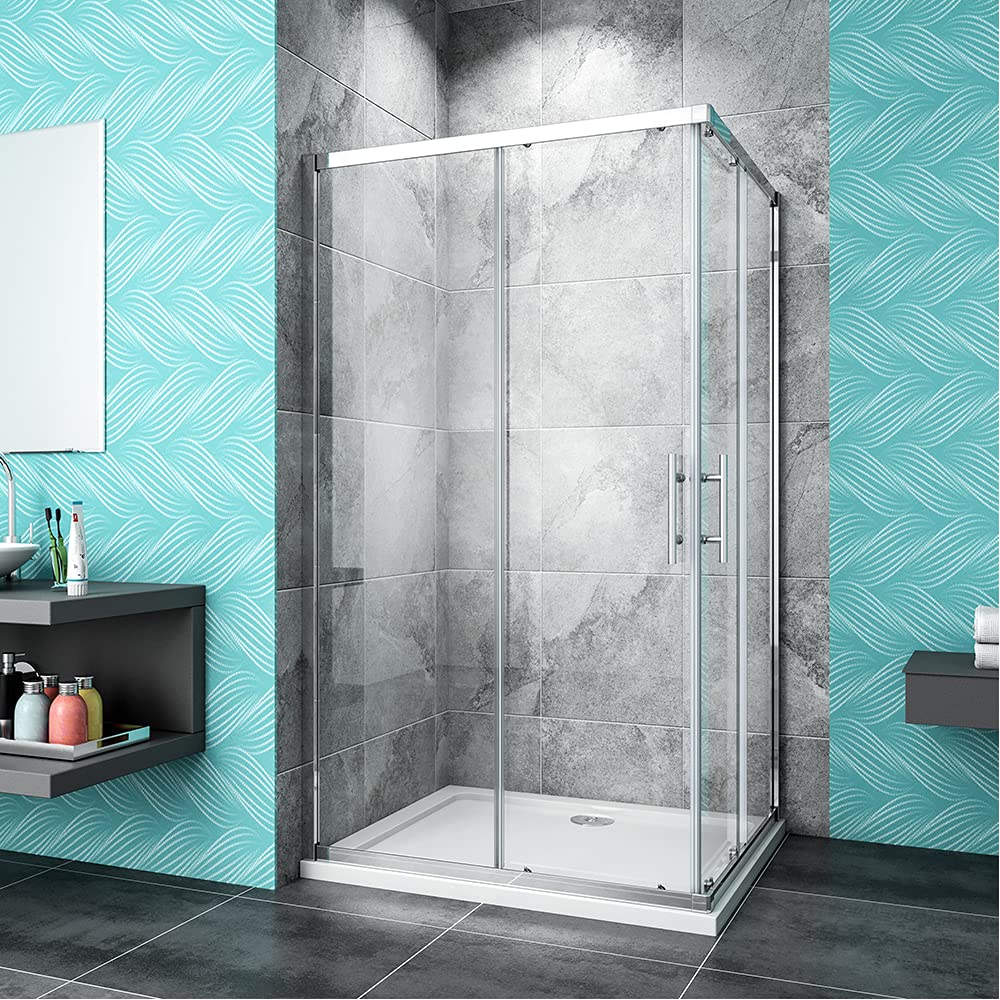 Buy 900x800mm Corner Entry Shower Enclosure Walk in Shower Wet Room