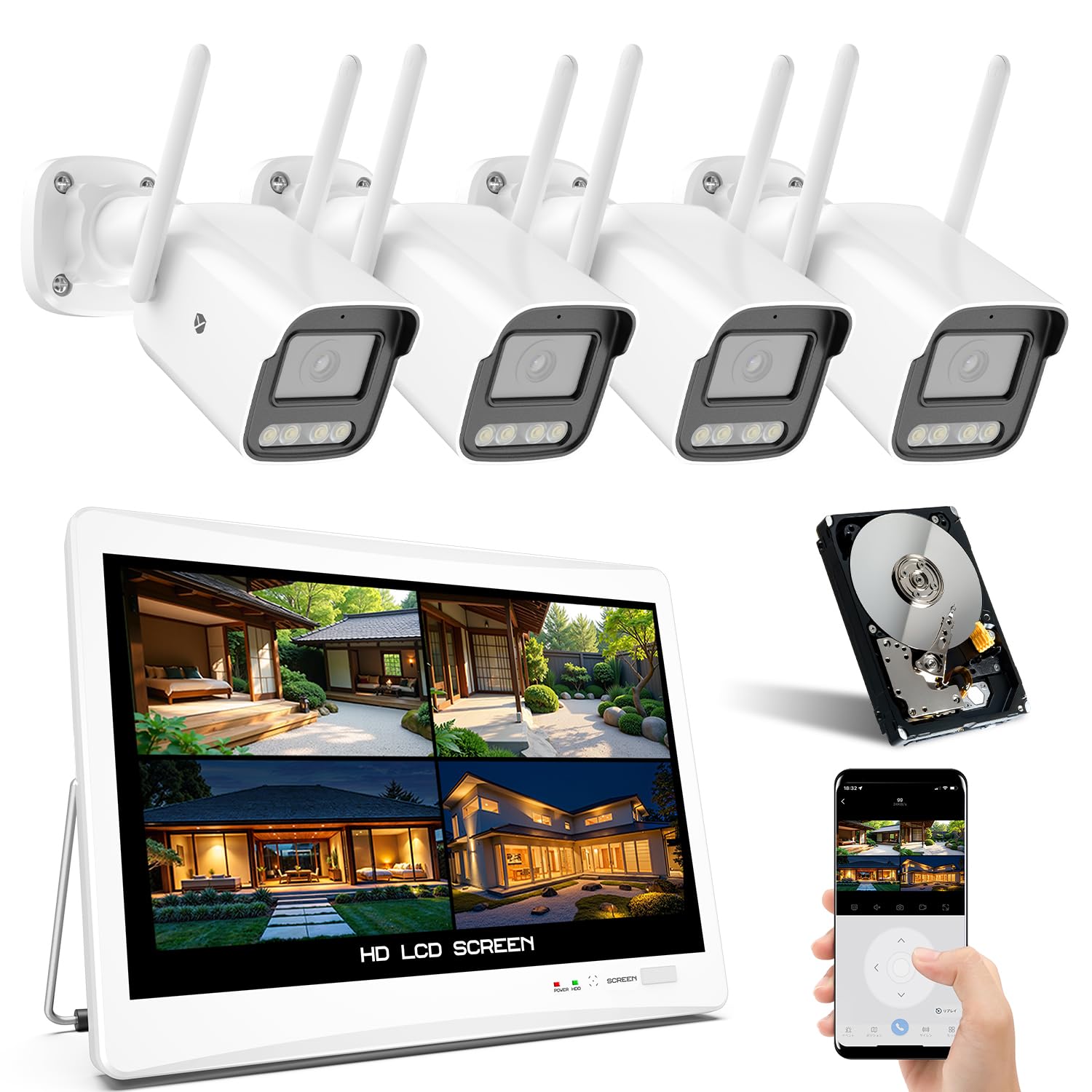 Amazon.co.jp: YESKAMOO 5dBiデュアルアンテナ 防犯カメラ 屋外