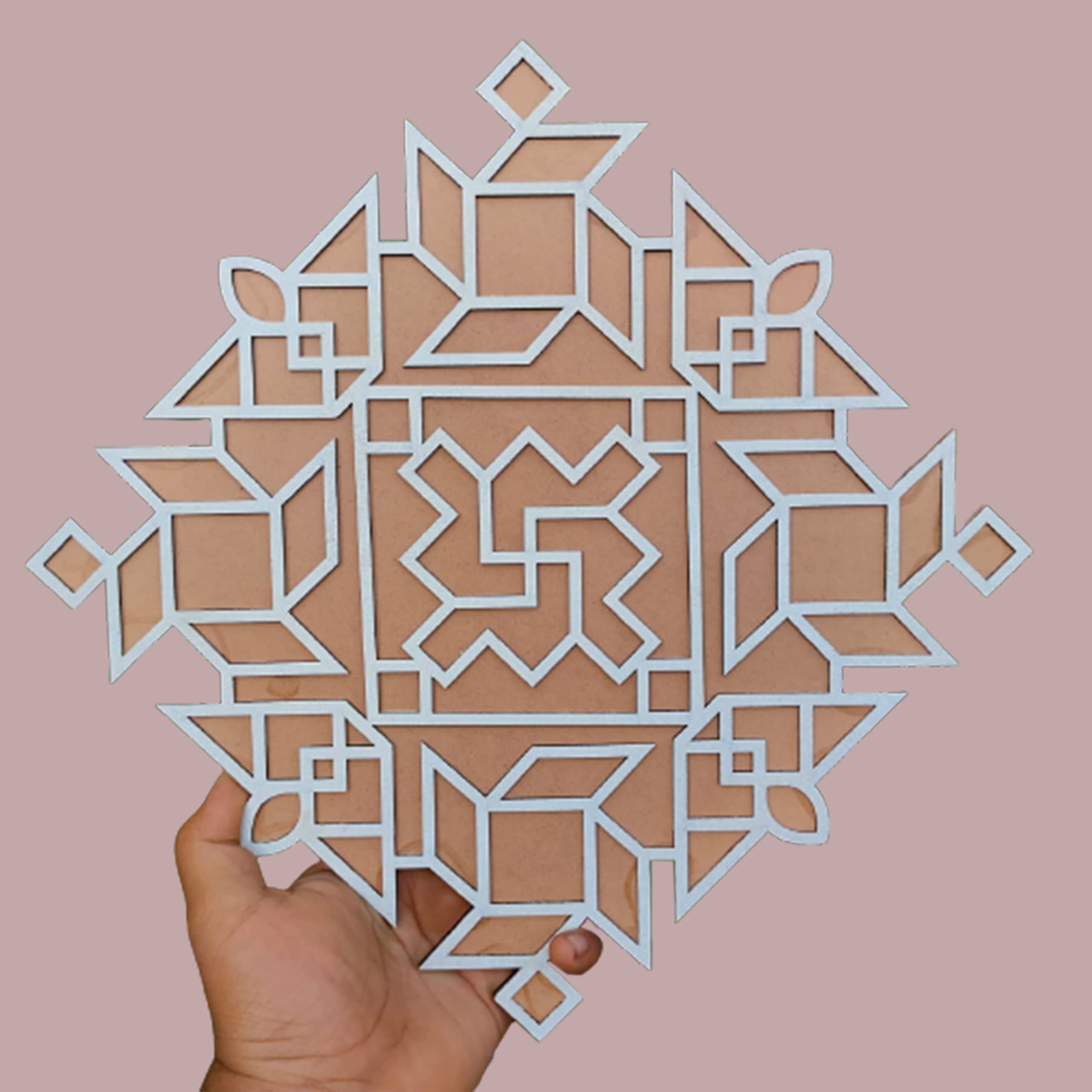 Portable Rangoli (11 inches) Stencil for Decor DIY Craft Reusable Templates for Floor Table Just Fill with Rangoli Atta or Grains for Navratri Pongal Pooja Mandir Rangoli Mats for Decoration (B0C17M4NDM) Amazon Price History, Amazon Price Tracker