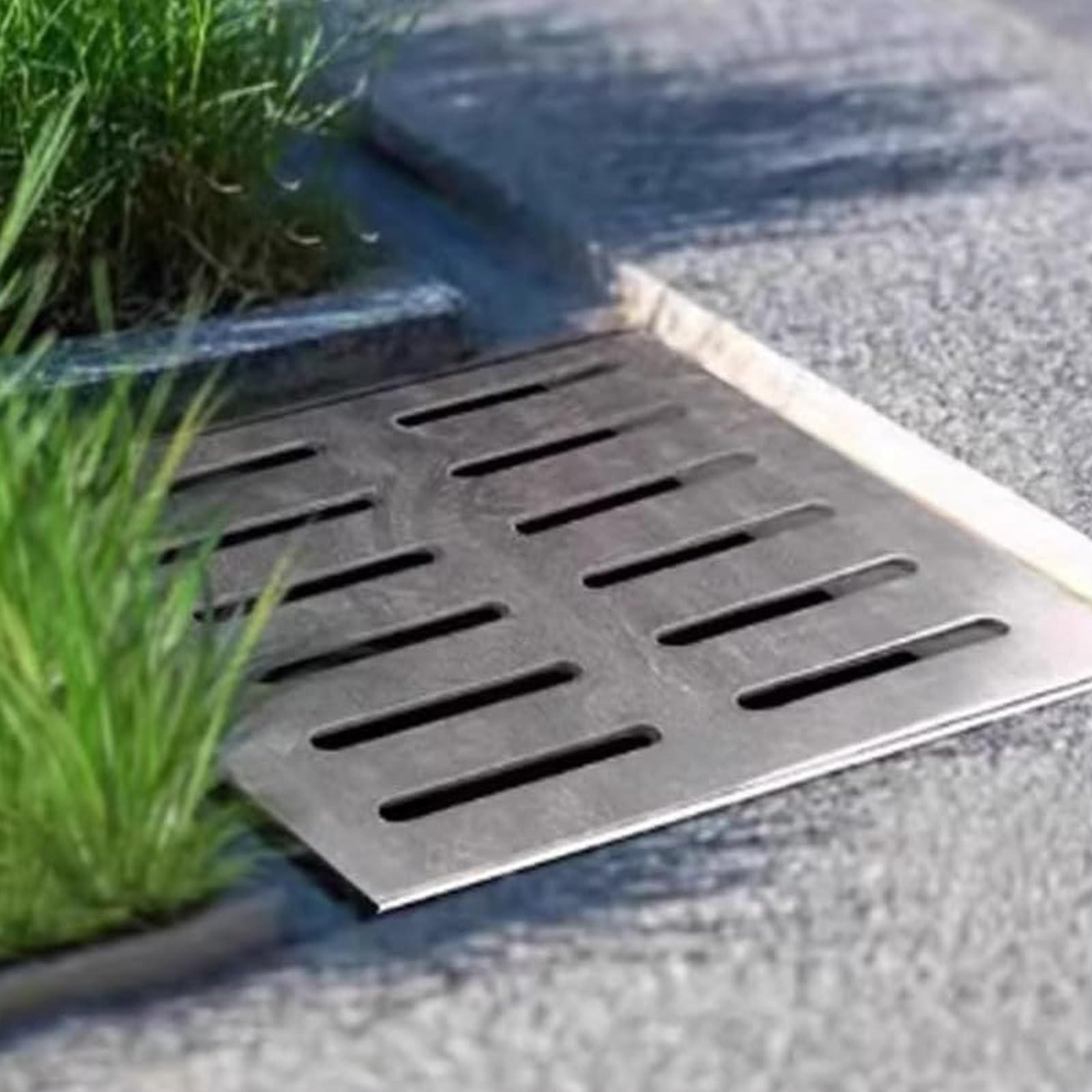 Copertura per scarico esterno, coperchio per griglia settica, griglia per acqua piovana in acciaio inossidabile 304, per cortile e pavimentazione, copertura di ispezione in metallo resistente