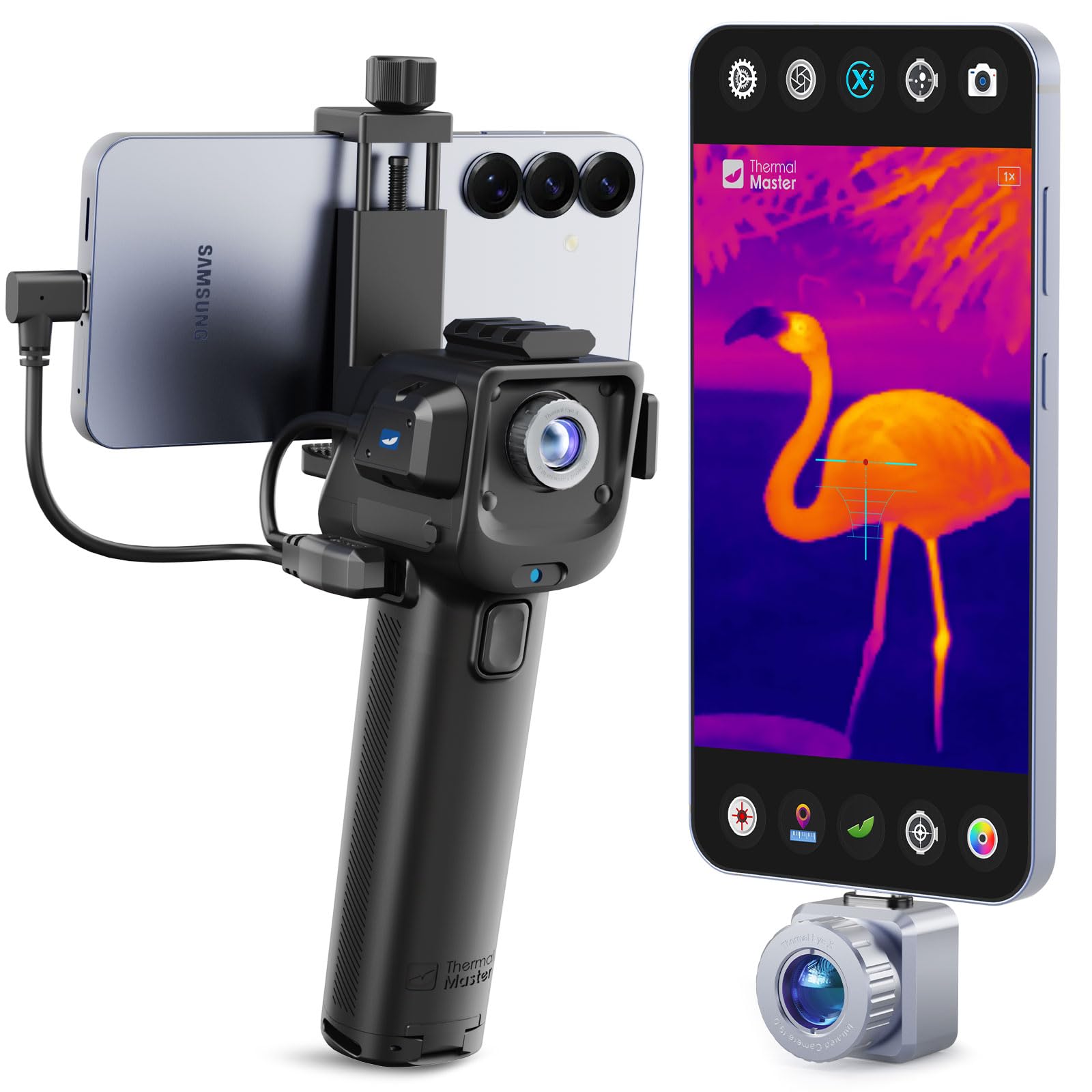 Thermal Master X2 Thermal Camera for Android, 512×384 X³ IR Resolution & 50Hz Refresh Rate, 550-Yard Detection Range, Thermal Monocular for Wilderness Rescue and Outdoor