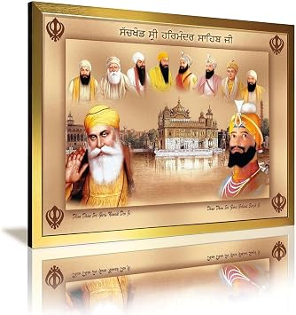 MLXFCGA Harmandir Sahib Golden Temple Religious Painting Poster Wall Art Paintings Canvas Wall Decor Home Decor Living Room Decor Aesthetic 12x18inch30x45cm Golden-style