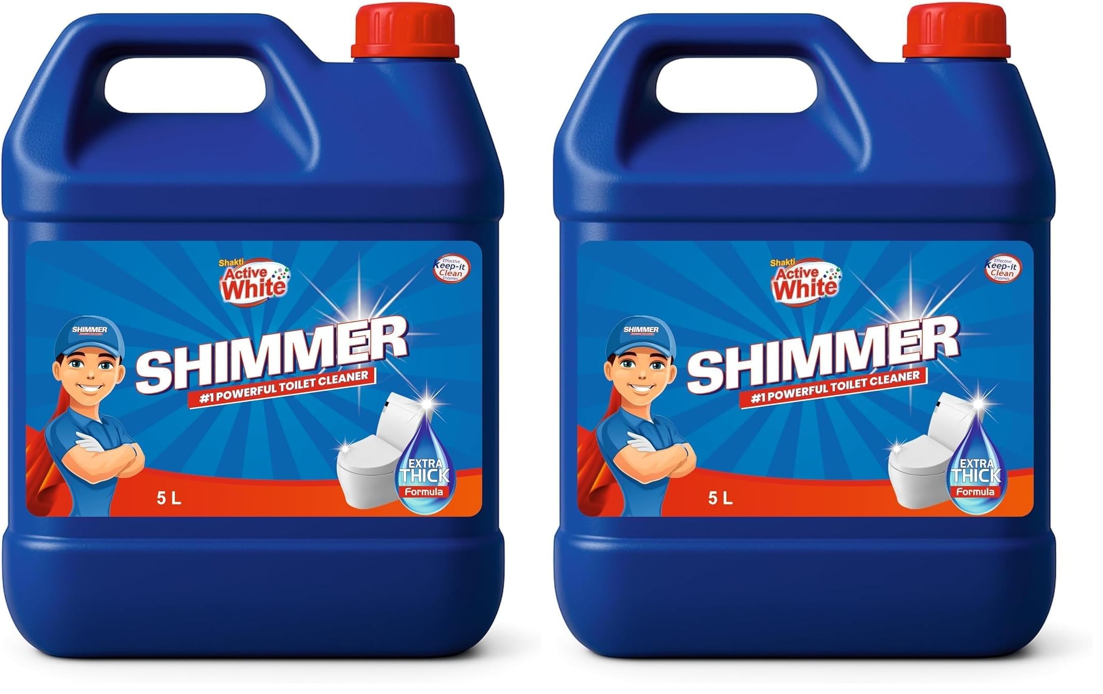Shimmer Toilet Cleaner, 5L Mega Jar | Original Liquid Cleaner | Powerful Toilet Cleaner | All in One Purpose Cleaner | Home and Commercial Use (Pack of 2)-image-25
