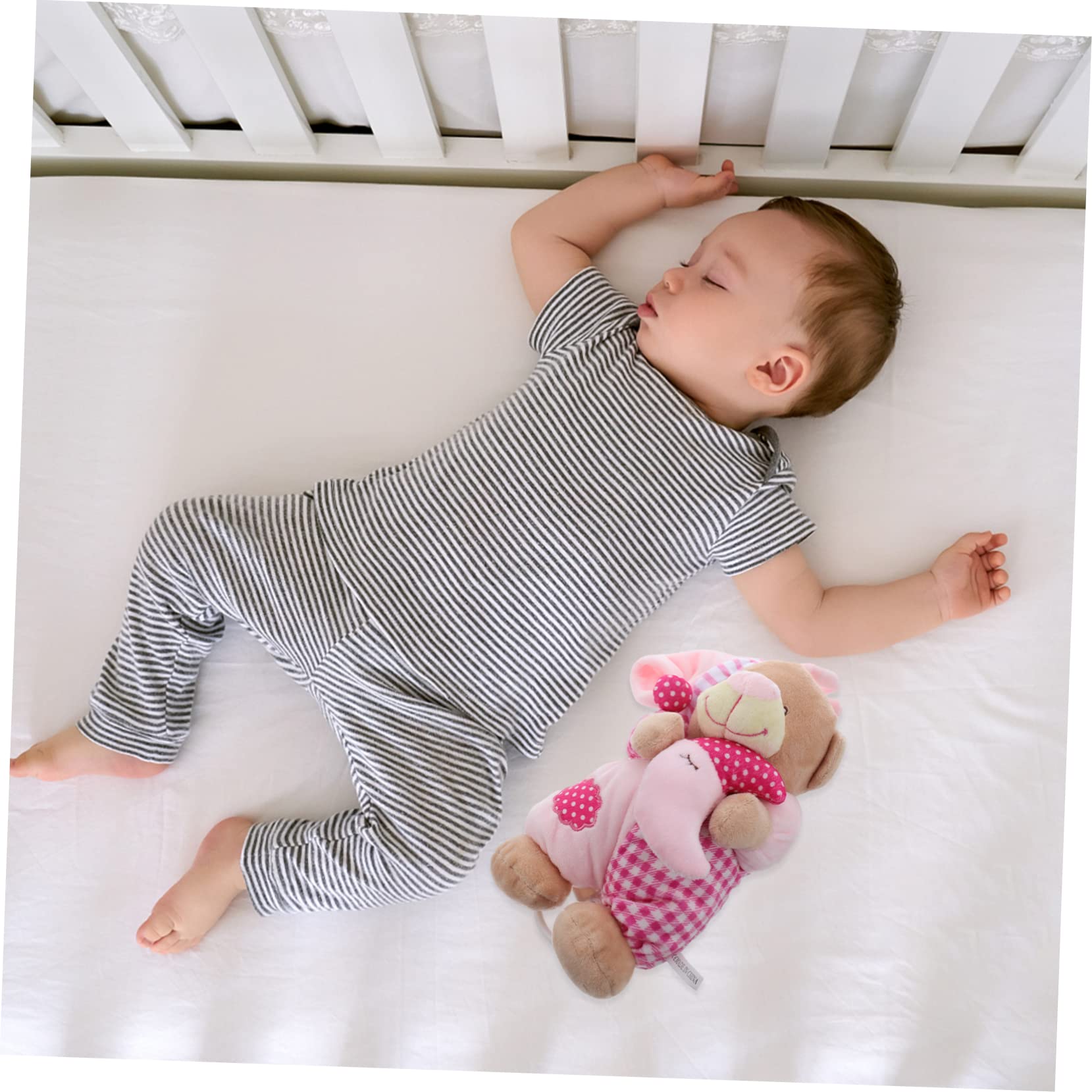 Toyvian 2pièces Doudou Musical pour Ours Apaisant avec Mobile Musical pour Sommeil Et Jeu Berceau