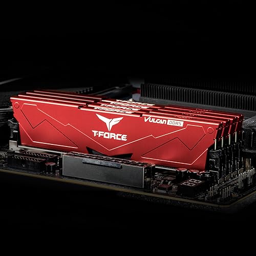 Miniatura 6 de TEAMGROUP T-Force Vulcan DDR5 64GB (2x32GB) 6000MHz (PC5-48000) CL38 Intel XMP 3.0 y AMD Expo Módulo de memoria de escritorio compatible Ram Red