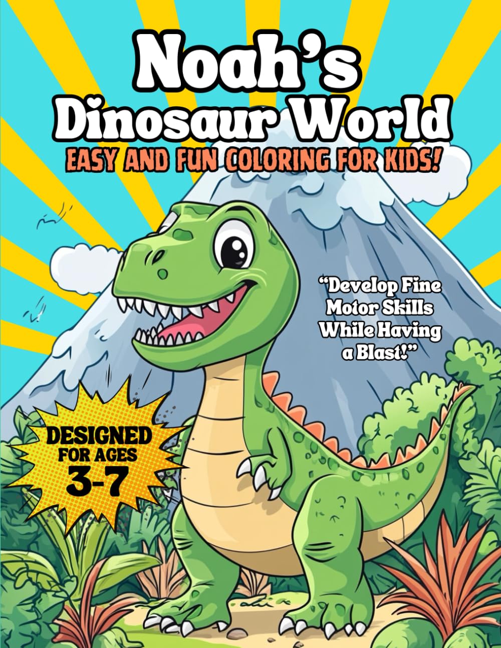 Noah’s Dinosaur World: Easy and Fun Coloring for Kids!