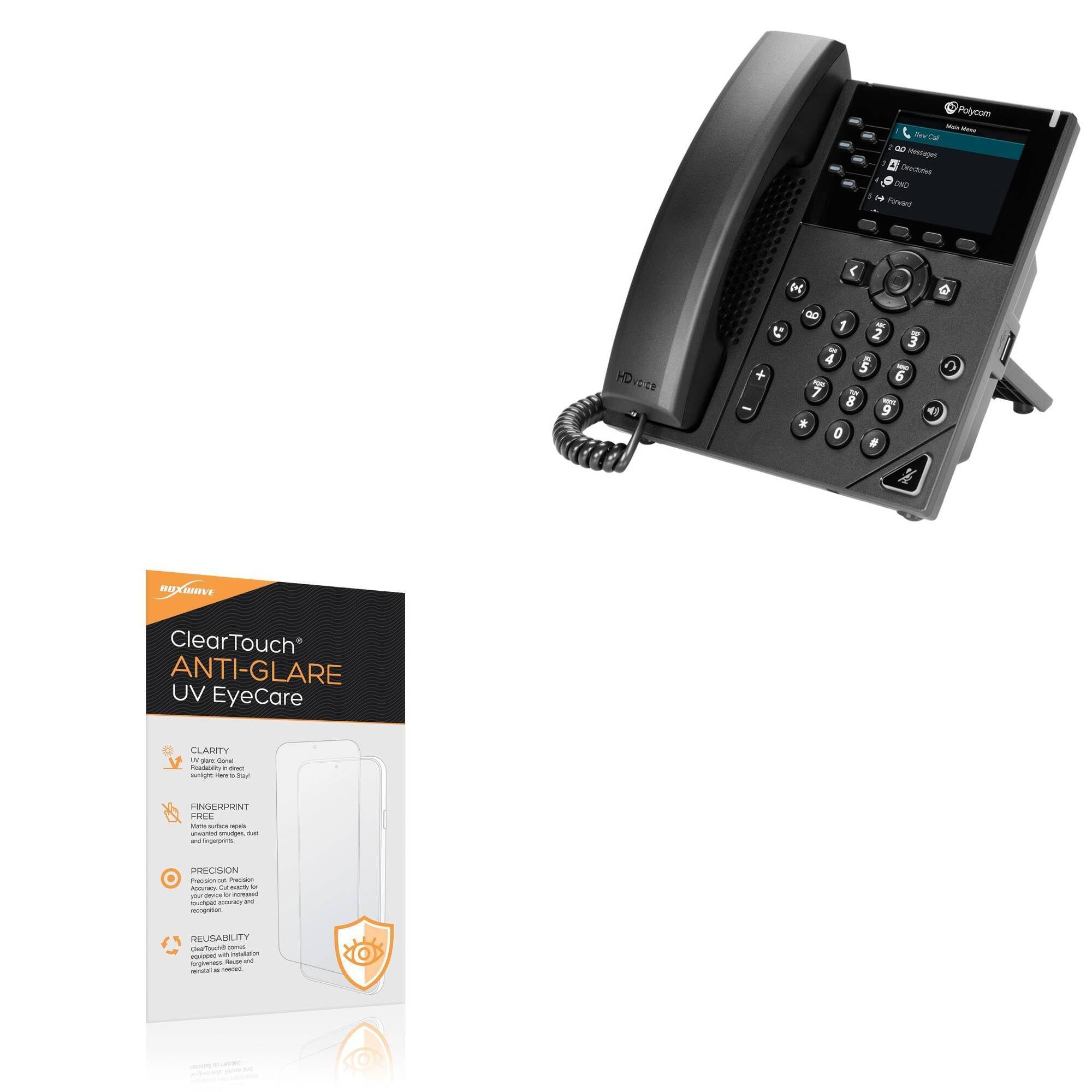 BoxWave Screen Protector Compatible With Polycom VVX 350 - ClearTouch Anti-Glare Anti-UV EyeCare (2-Pack), Filters out Harmful Blue Light Reduce Fatigue