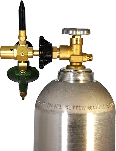 Miniatura 4 de Nuevo regulador de inflado de latón para llenado de globos (E2802HTG-DV) - Medidor de contenido de presión de conexión apretada a mano y válvula de