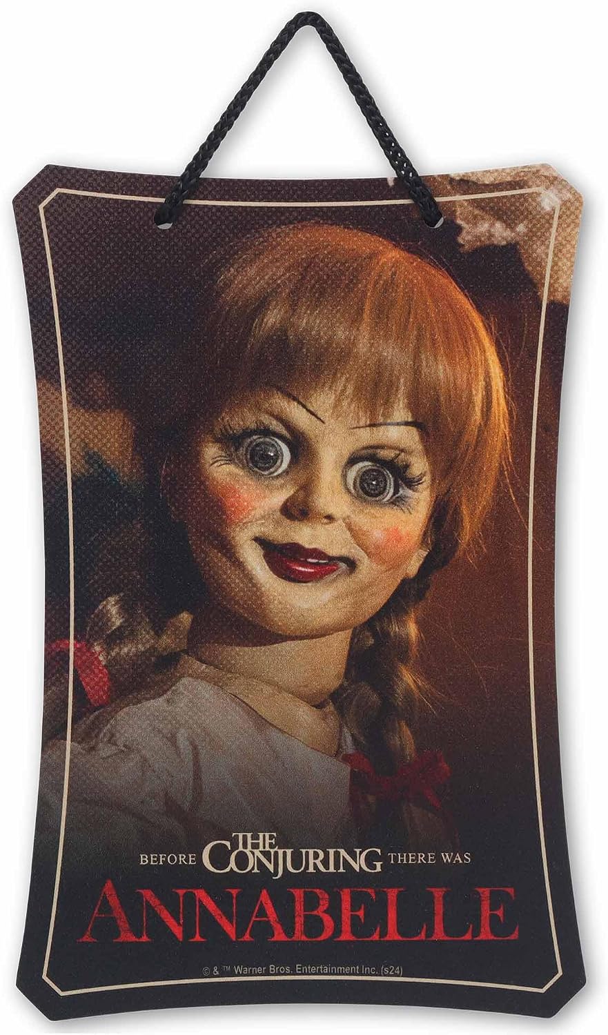 Open Road Brands Friday the 13th Horror Movie Wreath Hanging Wood Wall Decor - Scary Jason Mask Sign for Halloween Decorating