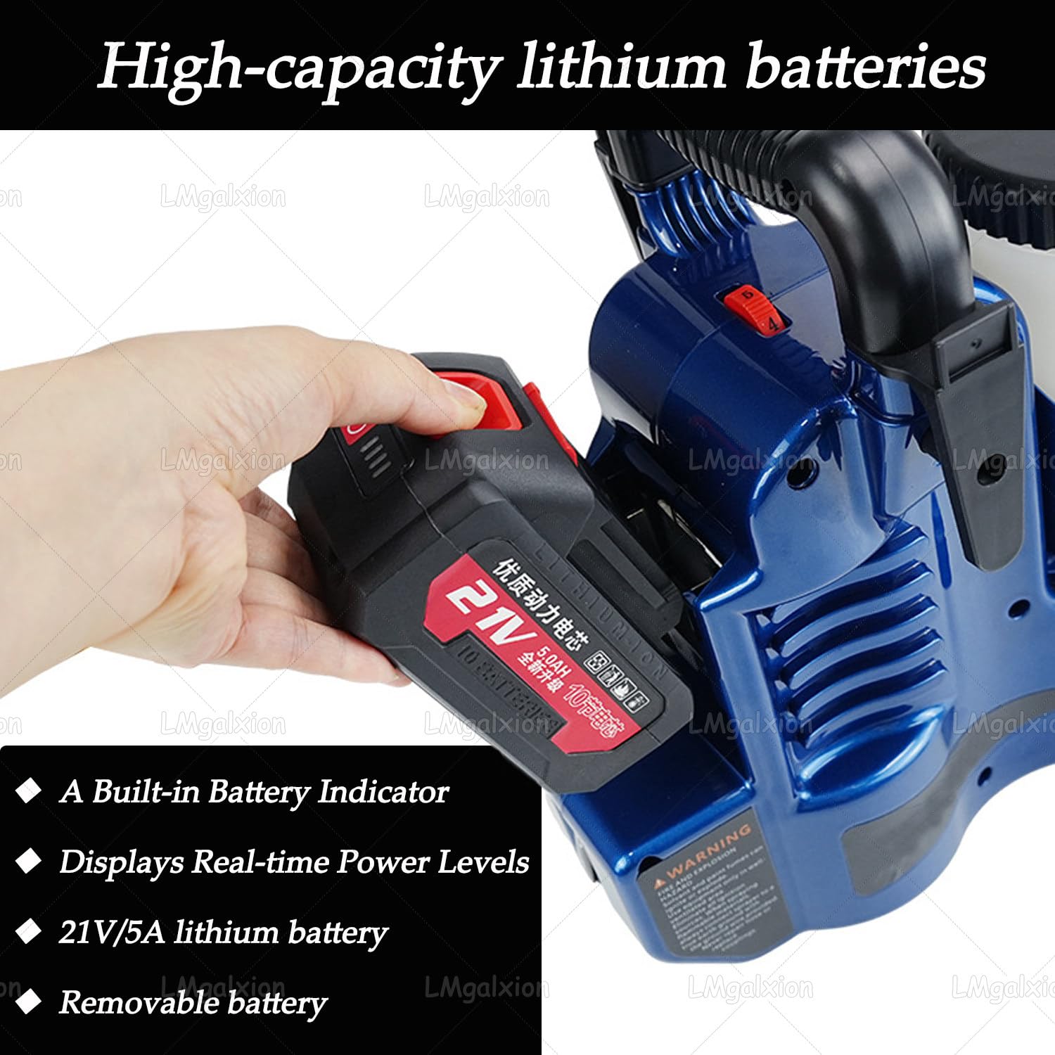 Pistola Verniciatura a Spruzzo Airless Professionale,Spruzzatore Senza Fili Con Batteria Ricaricabile,Portata 1.1l/Min,Tecnologia Airless per Finitura Uniforme,Per Lattice,Smalto,Acqua 1battery