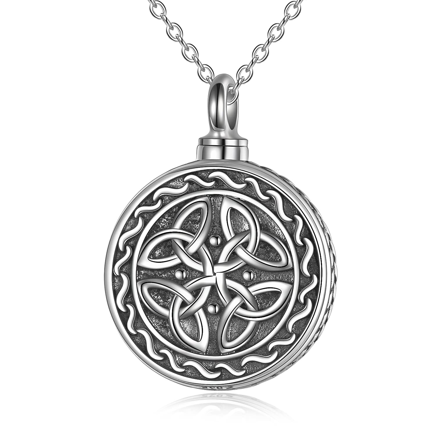 Collares De Urna Para Cenizas De Plata De Ley Con Nudo Celta