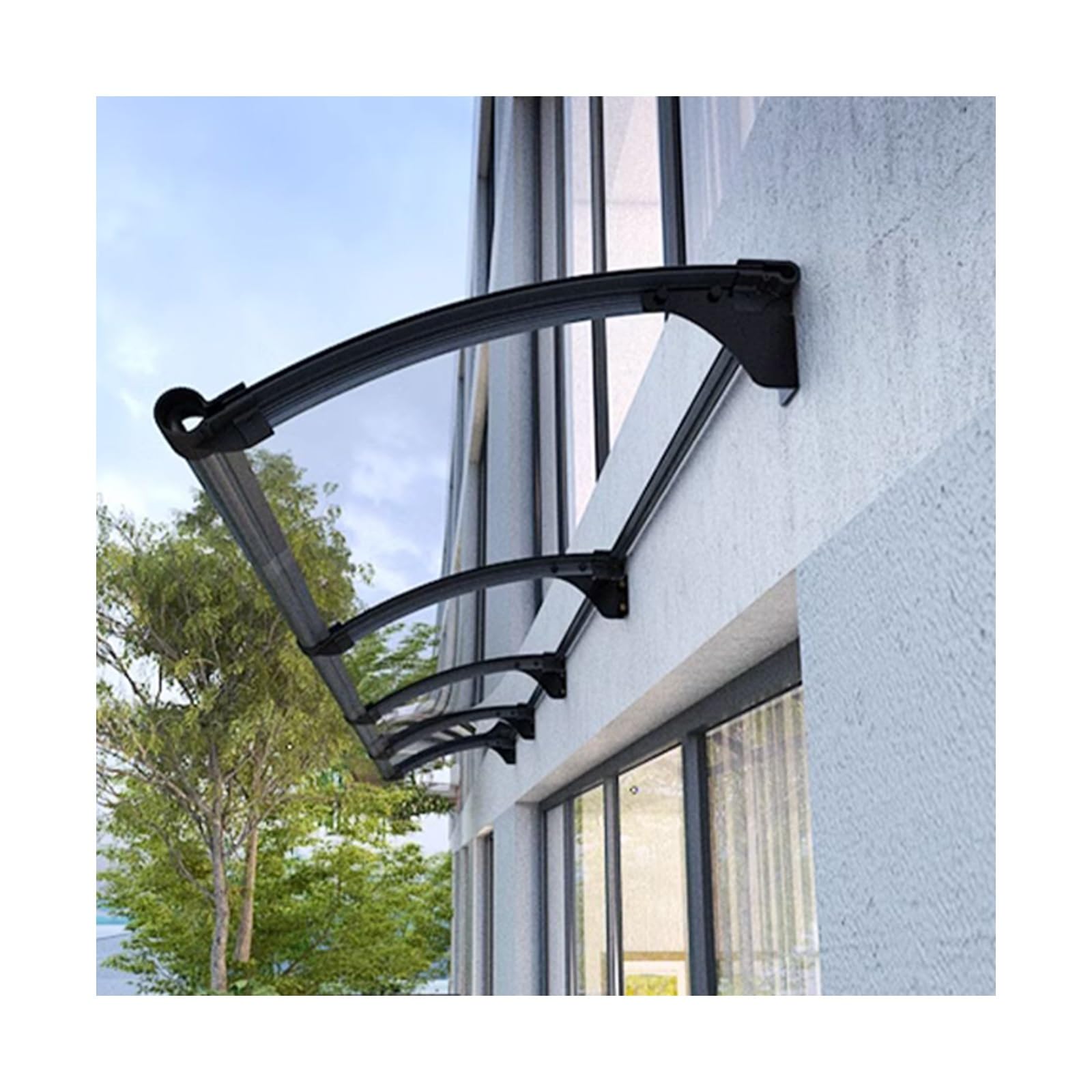 Auvent de porte extérieur pour abriter l'entrée de pluie couverture de fenêtre 90x80
