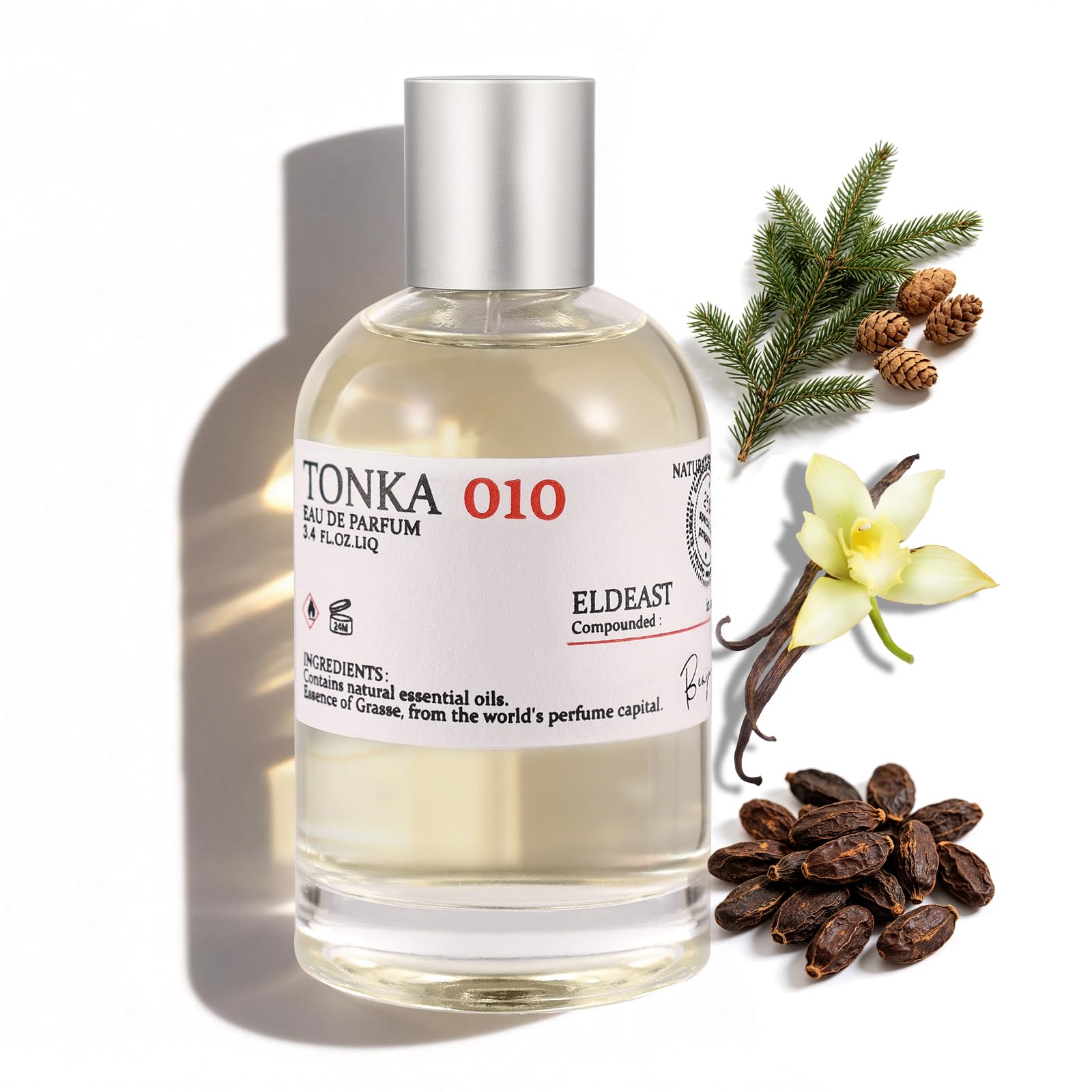 Tonka 010 Inspired by Tonka 25 Luxury Perfume for Men and Women | Long Lasting Unisex Eau de Parfum - Tonka Bean, Vanilla, Musk Notes - Gift for Him or Her - Vegan & Cruelty Free - 3.4 oz