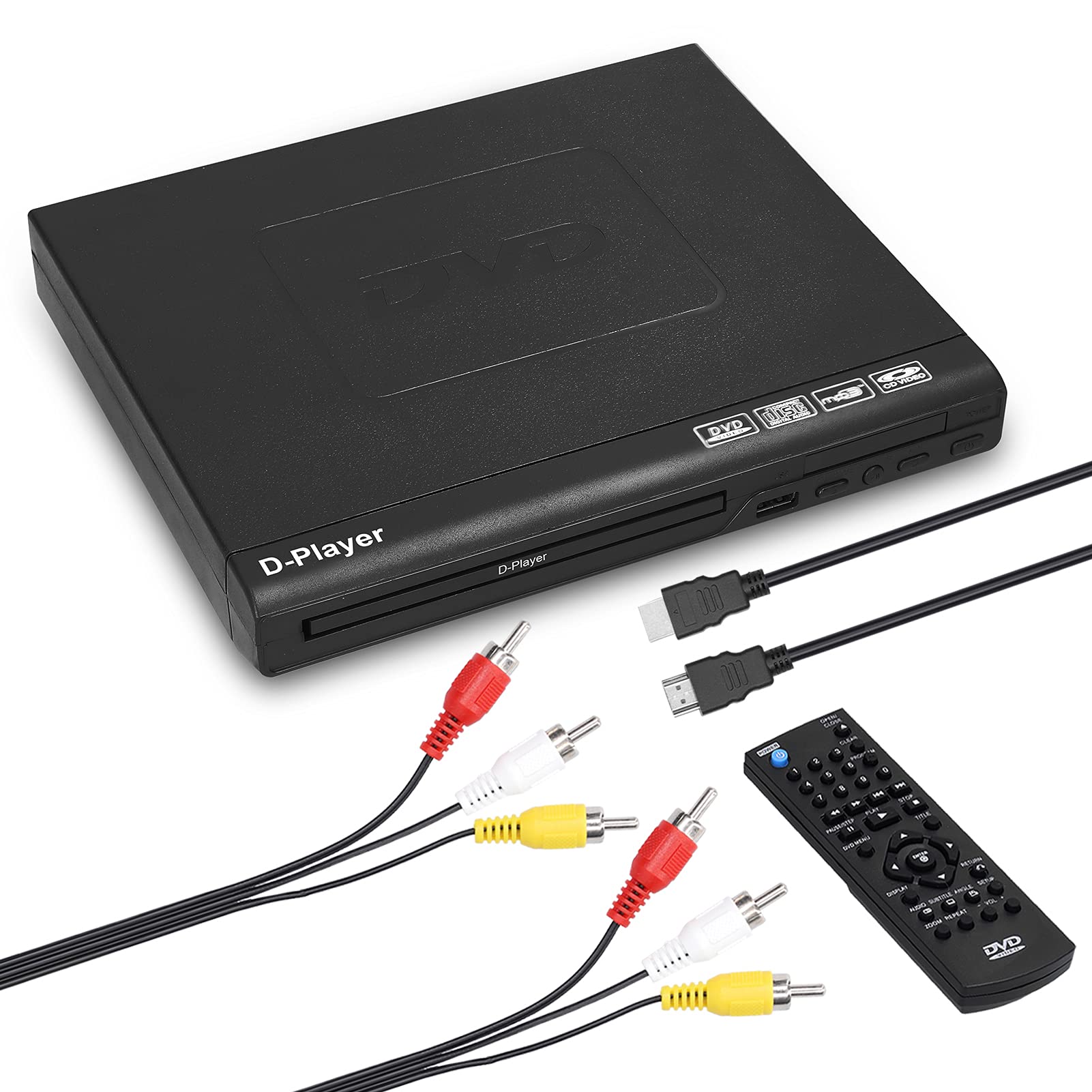 Home 1080P High Denifition TV DVD Player Portable VCD MP3 MPEG Viewer with Power-Off Memory Function-Layfoo, Multicolor-image-42