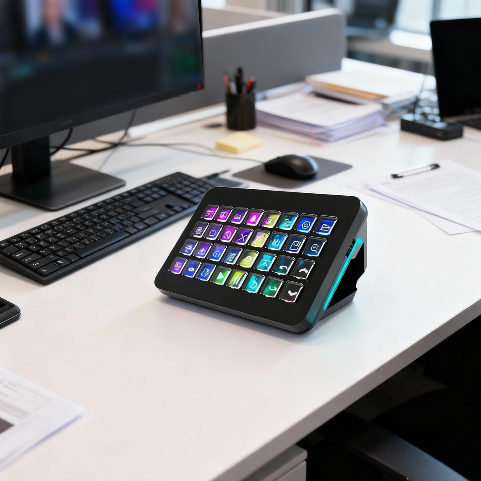 Pannello Controllo visivo Tastiera Personalizzabile a 32 per Controllo dello Streaming Live Streamdeck Migliora la produttività Streaming Lavoro
