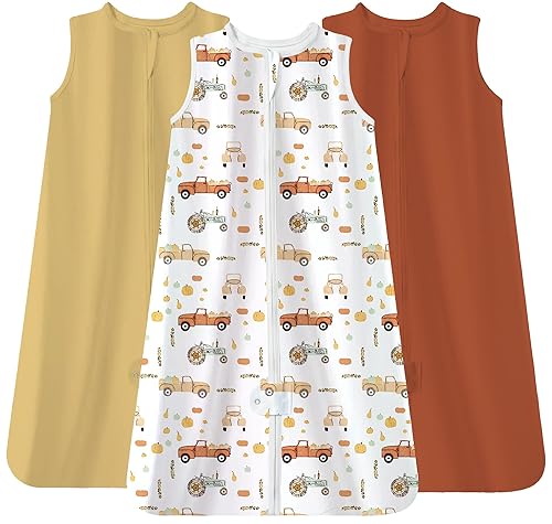 Miniatura 18 de TotAha - Saco de dormir ligero, 3 unidades, transpirable, manta suave para bebés de 6 a 12 meses, con cierre de 2 vías, saco de dormir con TOG de 0.5