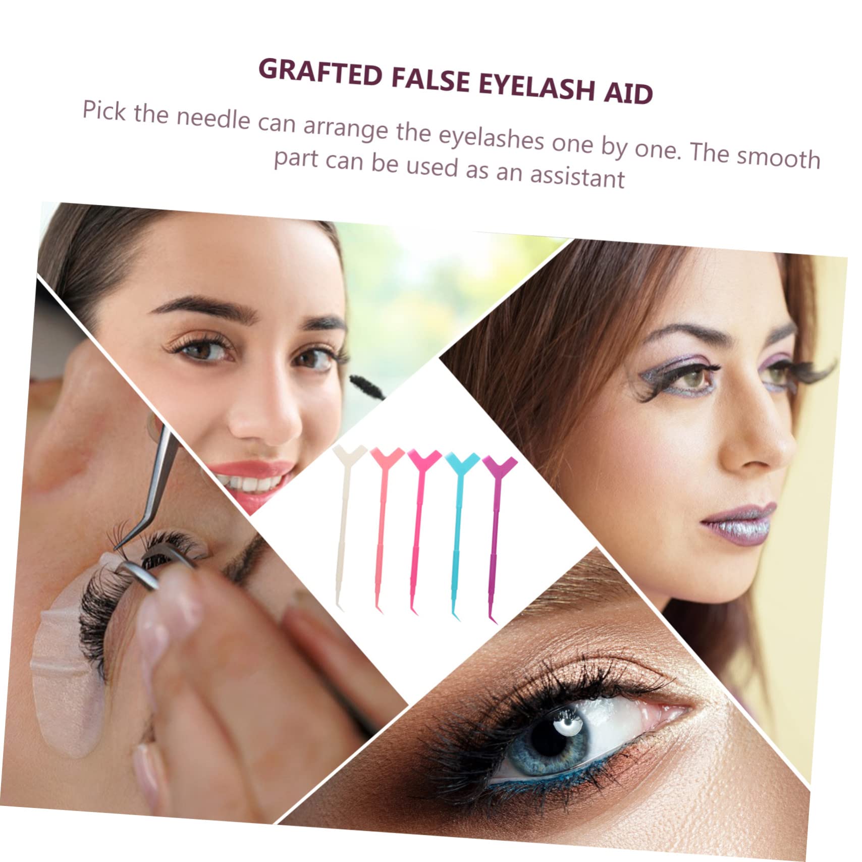 Beatifufu Eyelash Lift Tools Set 50pcs Separator Tool Brush Perm Lift Comb Y-Shape Design for Comfortable Use