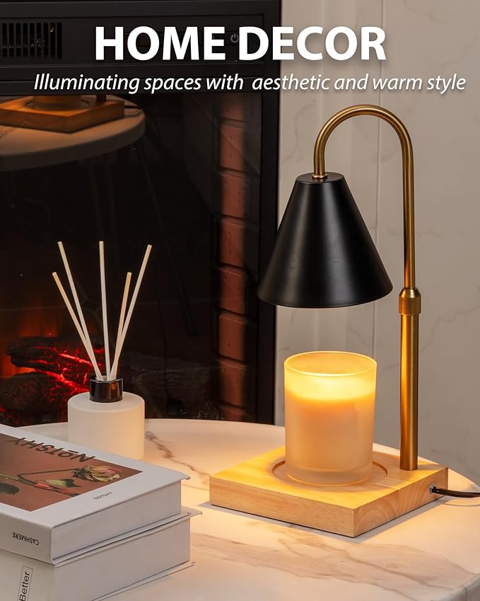 Lámpara Calentadora de Velas con Temporizador y Dimer, Negro, Moderna miniatura 5