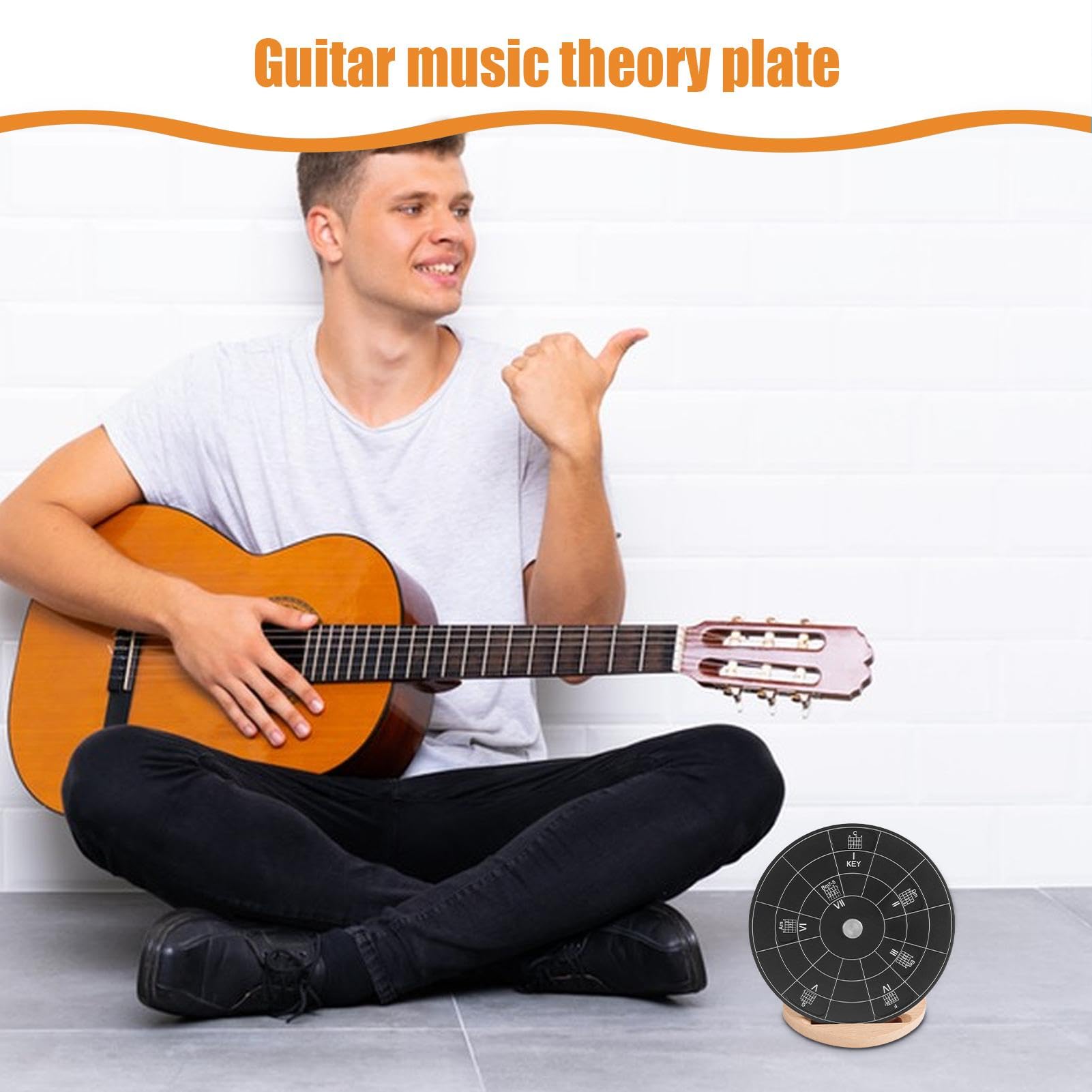 Teksome Strumento educativo musicale, piastre di teoria della chitarra | Rotella musicale | per la trasposizione musicale Ruota melodica per strumenti per studenti di musica, cantautori