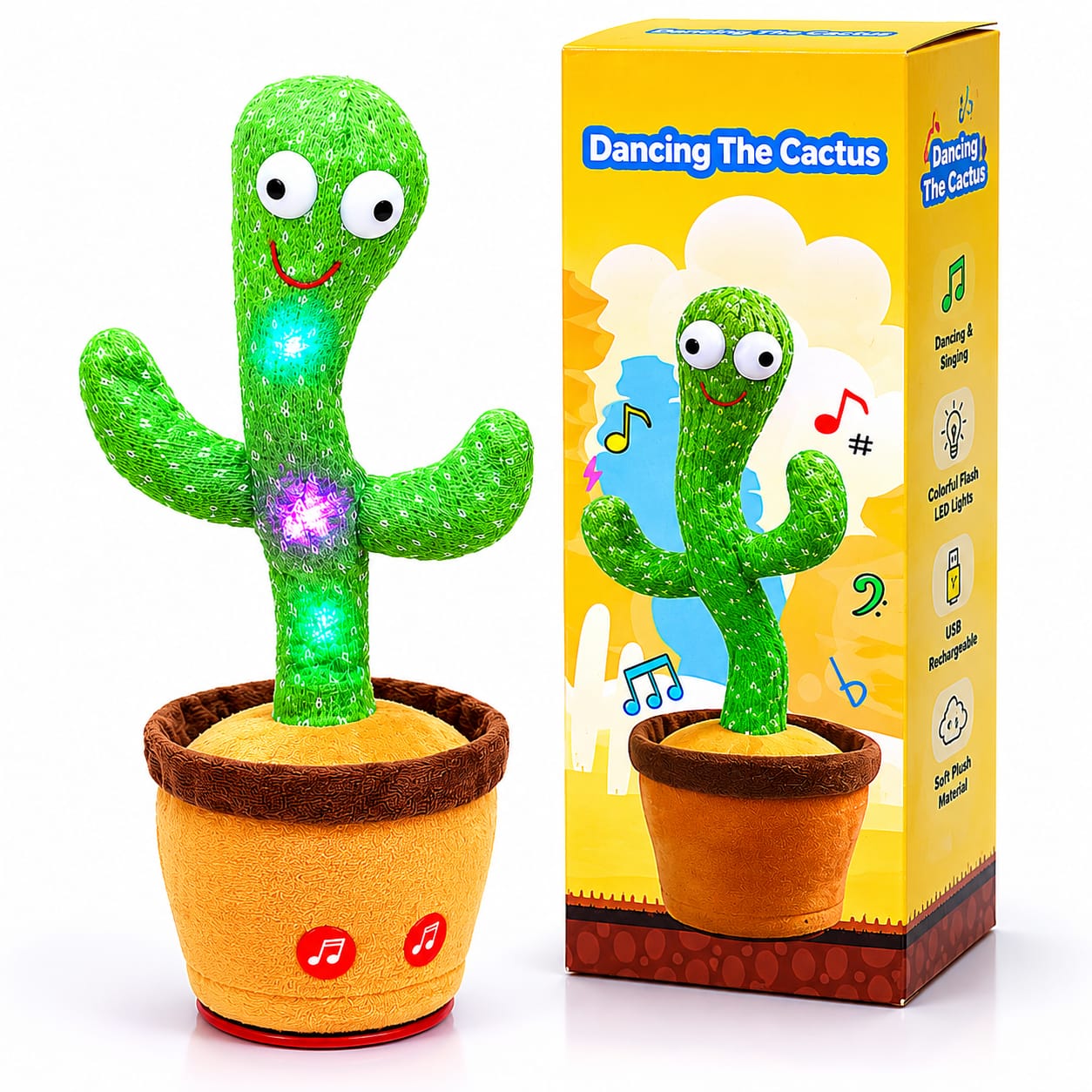 G FLY Rechargeable Toys Talking Cactus Baby Toys for Kids Dancing