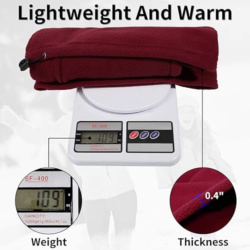 Miniatura 5 de Máscara de esquí Achiou para mujeres y hombres, gorro de capucha sherpa, pasamontañas de invierno con capucha, bufanda con protección contra el