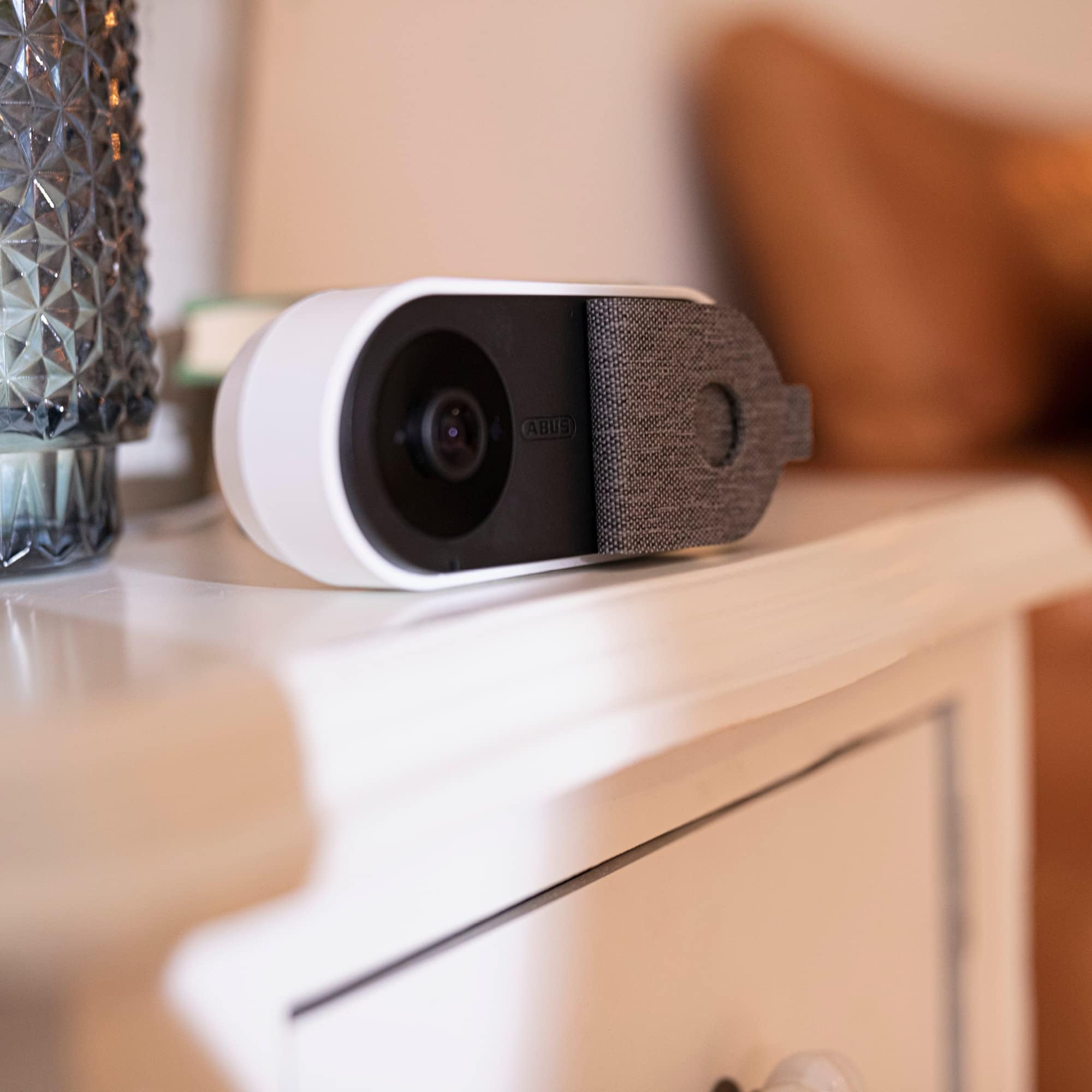 ABUS Cámara de interior PPIC31020 WLAN Privacy - Full HD, 180° y WiFi Dual | Cámara de vigilancia con modo privacidad, visión nocturna, audio bidireccional y almacenamiento local en tarjeta microSD