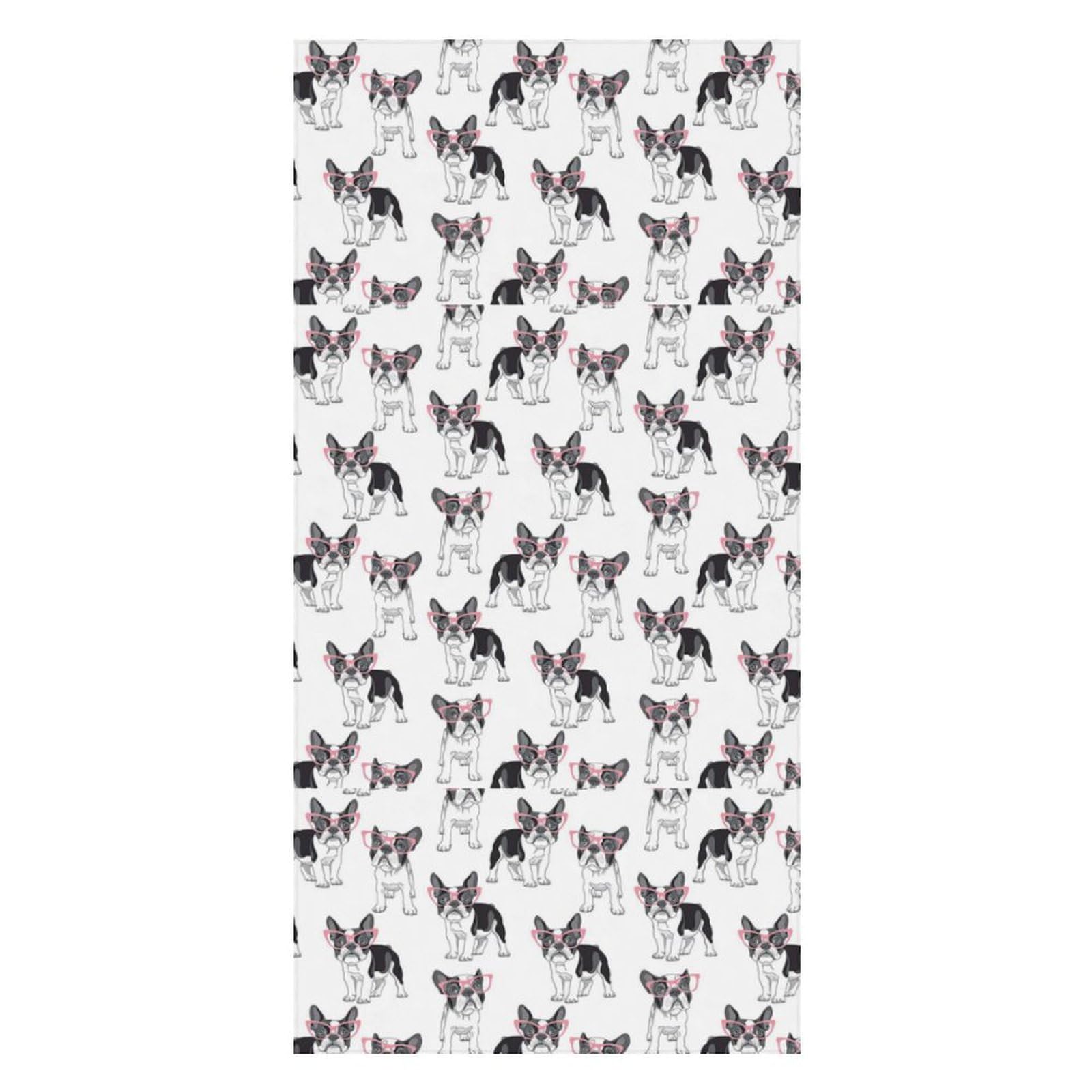 LWORZIIB Beach Towel, French Bulldogs Bath Towel, Pool Towel Great for Gym Swimming 80 X 160cm