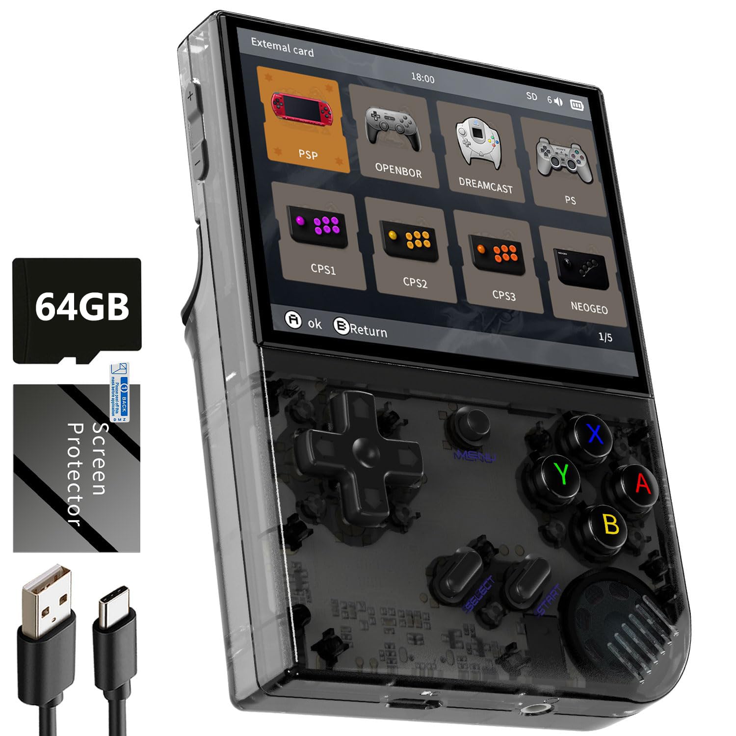 ゲーム機箱無し(pon Ver.) Amazon.co.jp: Anbernic RG35XX Plus Whatsko ハンドヘルド