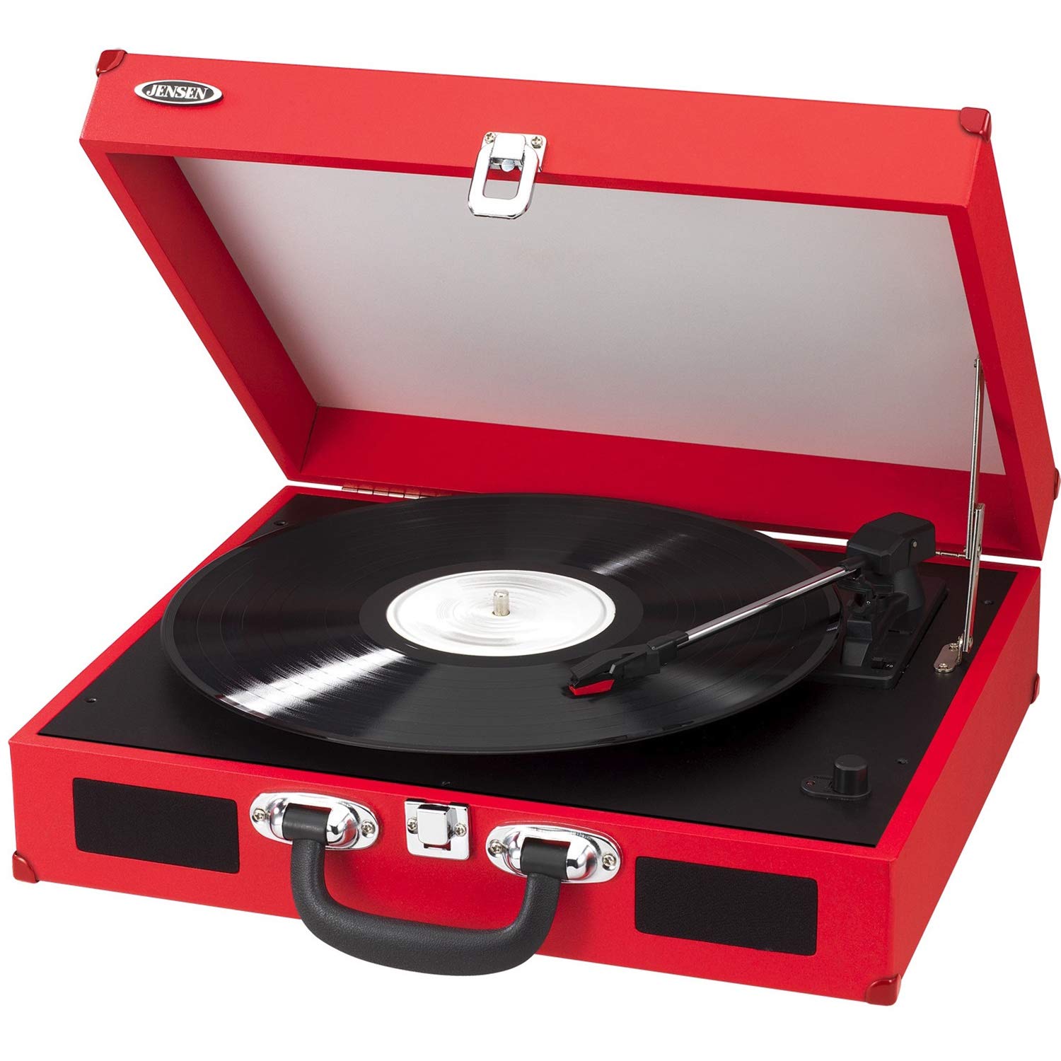 Amazon.com: Jensen JTA-410-R Portable 3-Speed Stereo Turntable