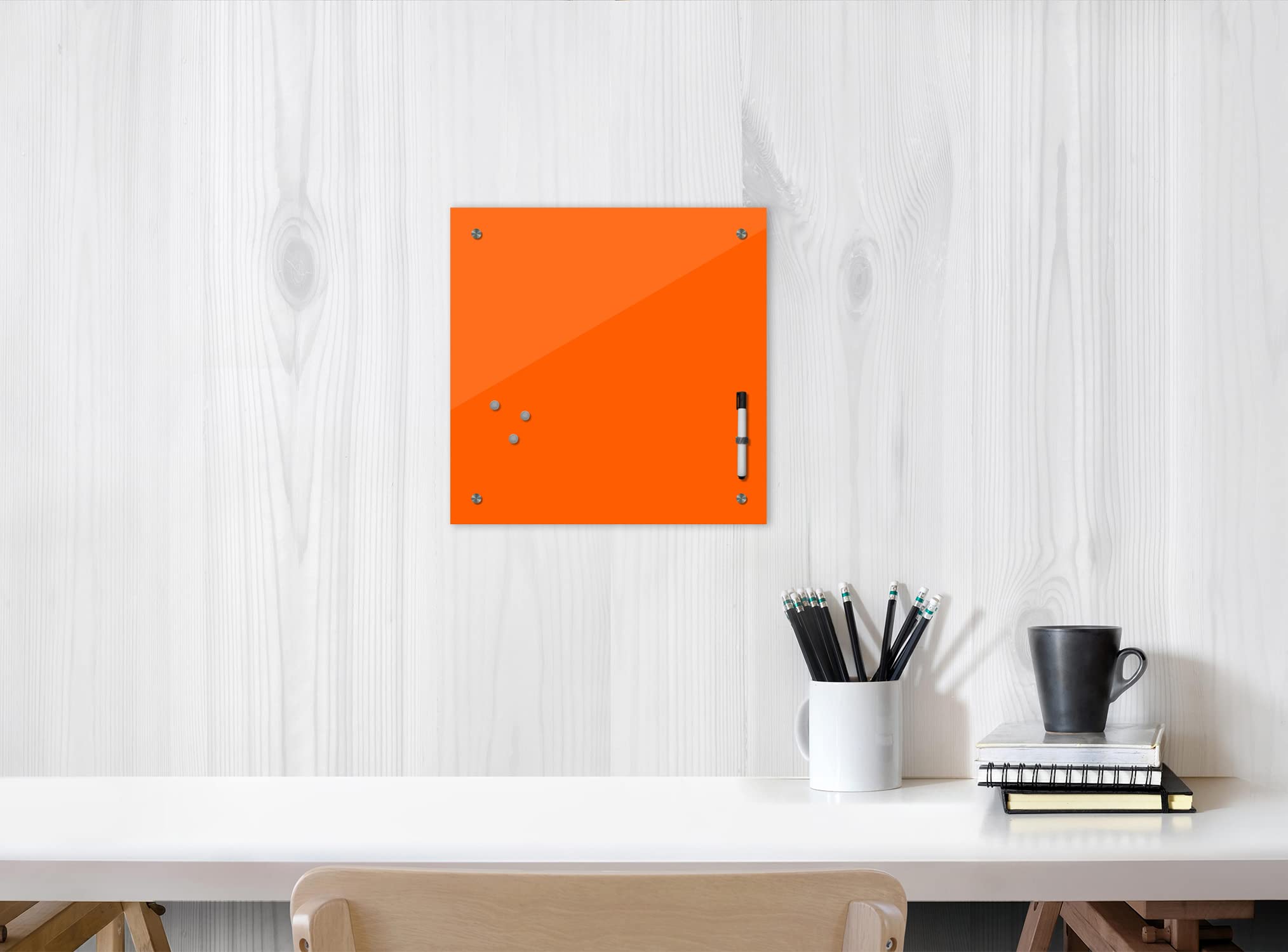 Bilderdepot24 Tableau mémo magnétique en Verre 24 Couleurs 40 x 40 cm