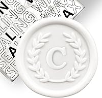 Vista 28 de 50 calcomanías adhesivas de sello de cera con letra M rosa, hechas a mano, sin necesidad de sellar, rasgar y usar calcomanías de cera