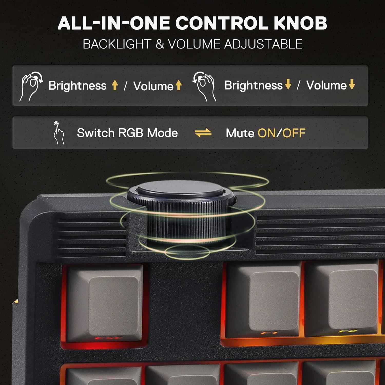 Redragon K729 PRO 80% Wireless Gasket RGB Gaming Keyboard, 3-Mode TKL Mechanical Keyboard w/Knob Control, Gradient PBT Keycaps, Hot-Swap South-Facing Socket & 5-Layer Dampener, Custom Silent Switch