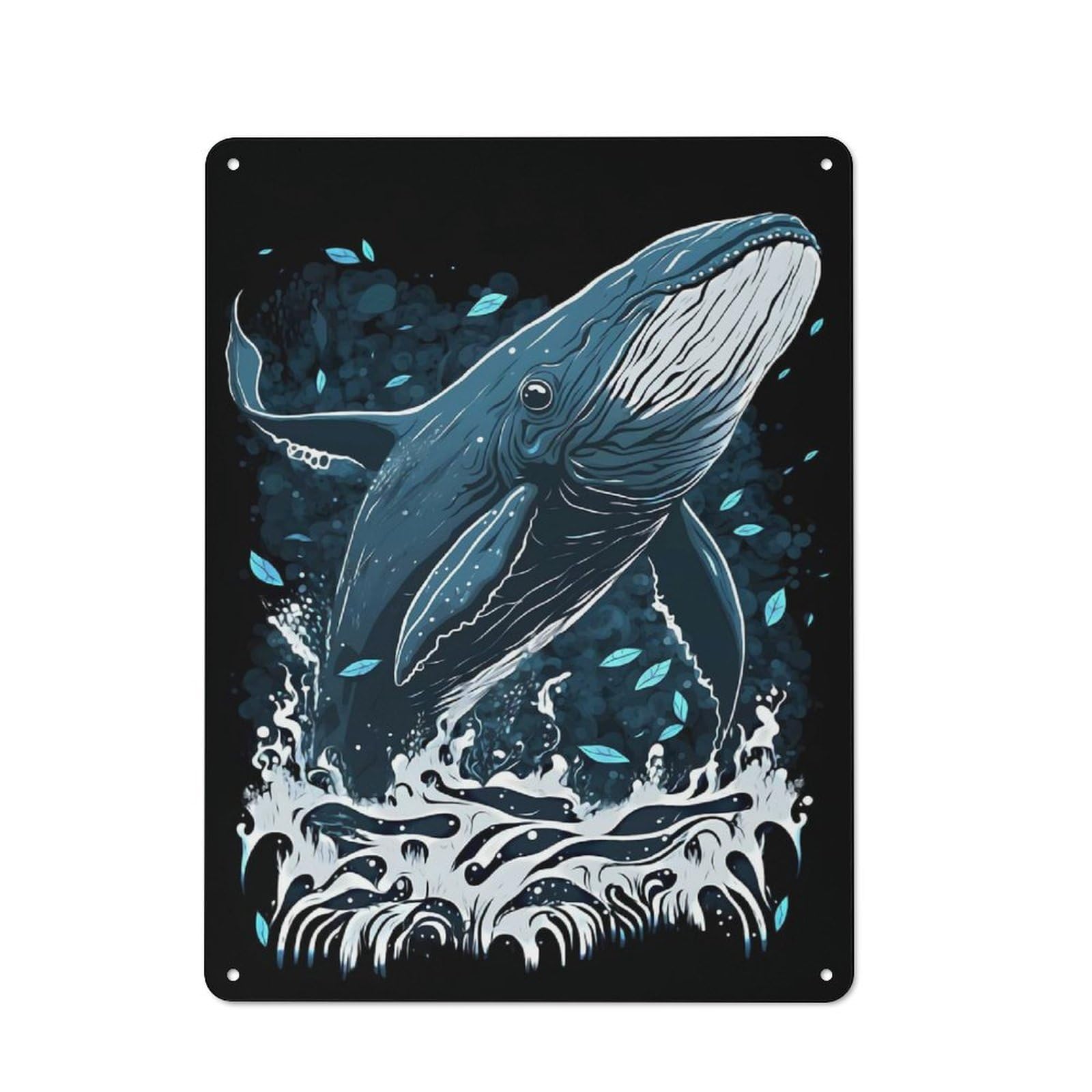 Junmoney The Majesty Of The Ocean Vintage Tin Sign 40X30cm With For Living Room Or Hallway, For Living Room Decor Lovers