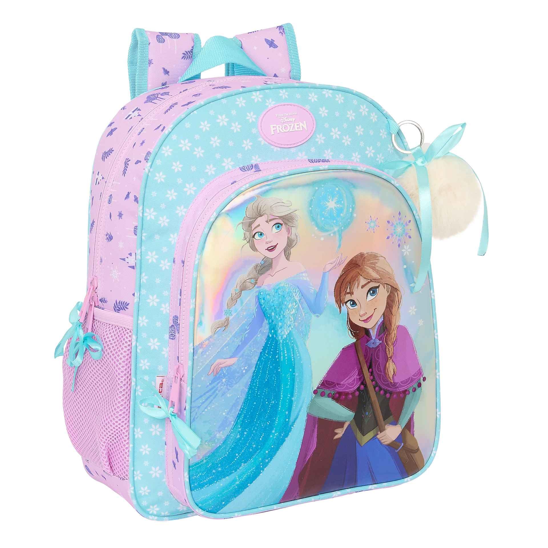 Safta FROZEN COOL DAYS - Mochila Escolar Niño, Mochila Infantil, Adaptable a Carro, Ideal para Niños en Edad Escolar, Cómoda y Versátil, Calidad y Resistencia, 32x12x38 cm, Color Violeta/celeste
