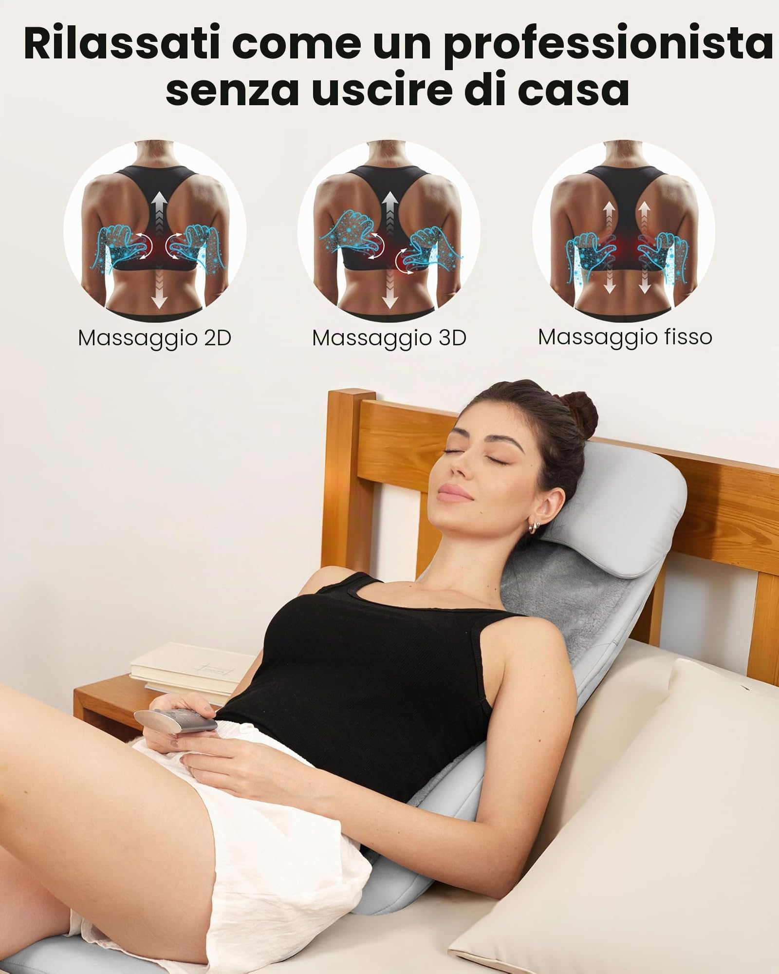 COMFIER Sedile Massaggiante Shiatsu con Funzione Riscaldante, Massaggiatore Schiena e Collo per Tessuti Profondi Shiatsu 2D/3D, Cuscino Massaggiante per Tutta la Schiena, Regalo per Uomini e Donne