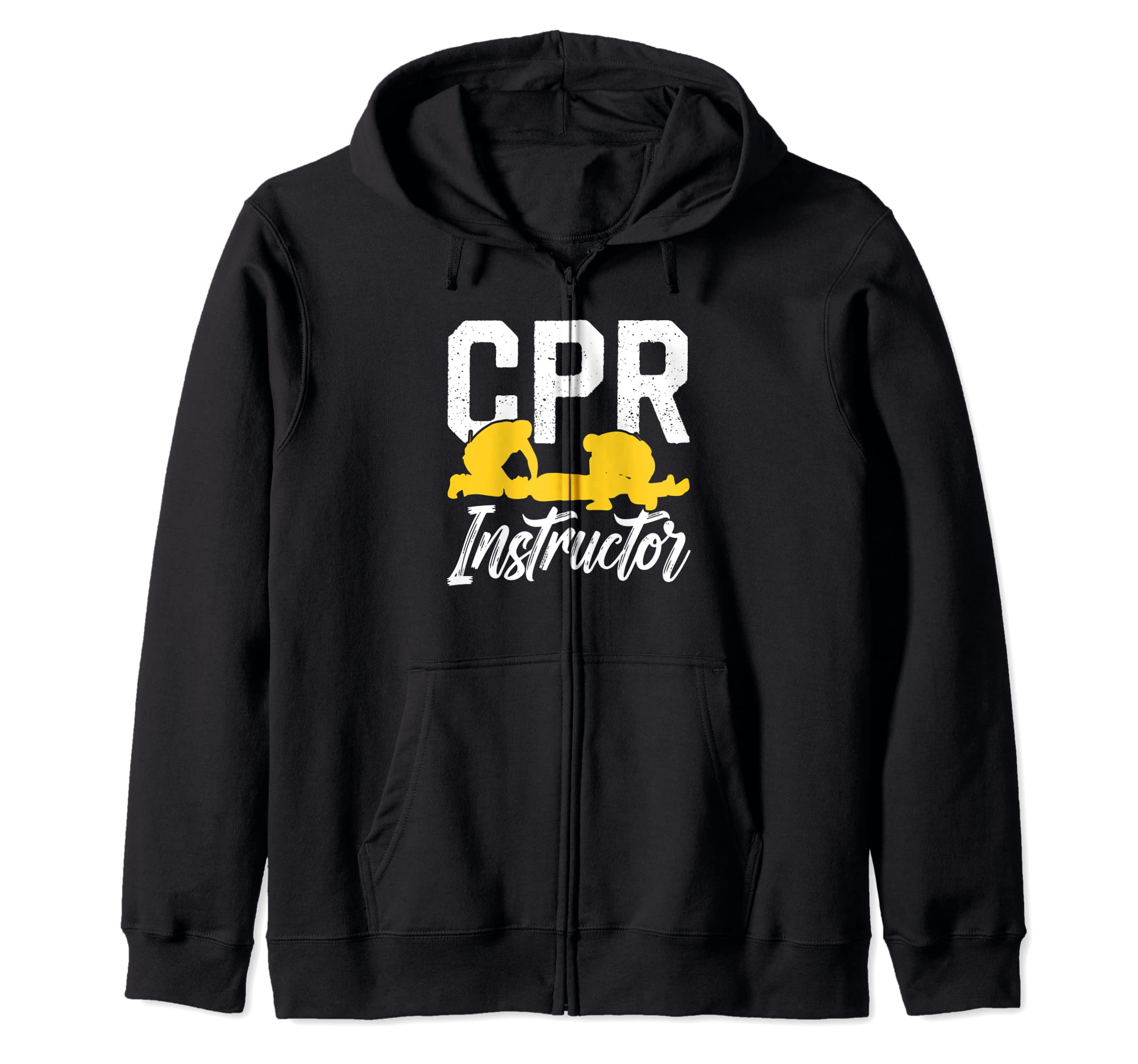 Cpr Instructor Coach Emergency Course First Aid Care Zip Hoodie