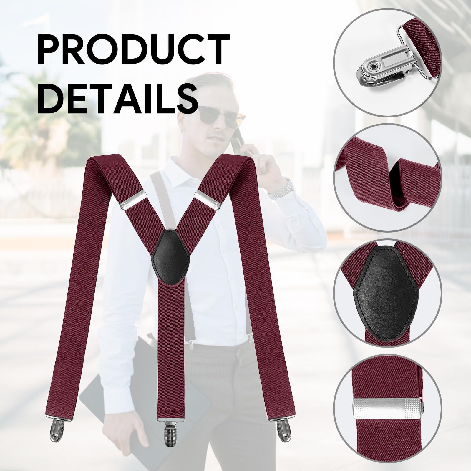 Bretelles Pour Outils De Travail Robustes, Bretelles Avec Clips Solides Bretelles Reglables Bretelles Confortables Pour Hommes Et Femmes Echelle Transparente Ikodm 85386258