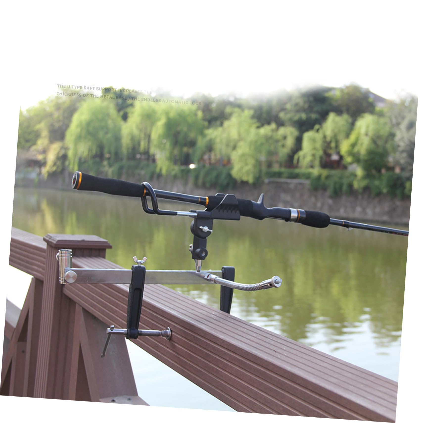 VICASKY 1pezzi Supporto per Canne da Pesca Rotante Gradi Supporto Multifunzione per Canne da Pesca in Tubo Rigido di Stabile