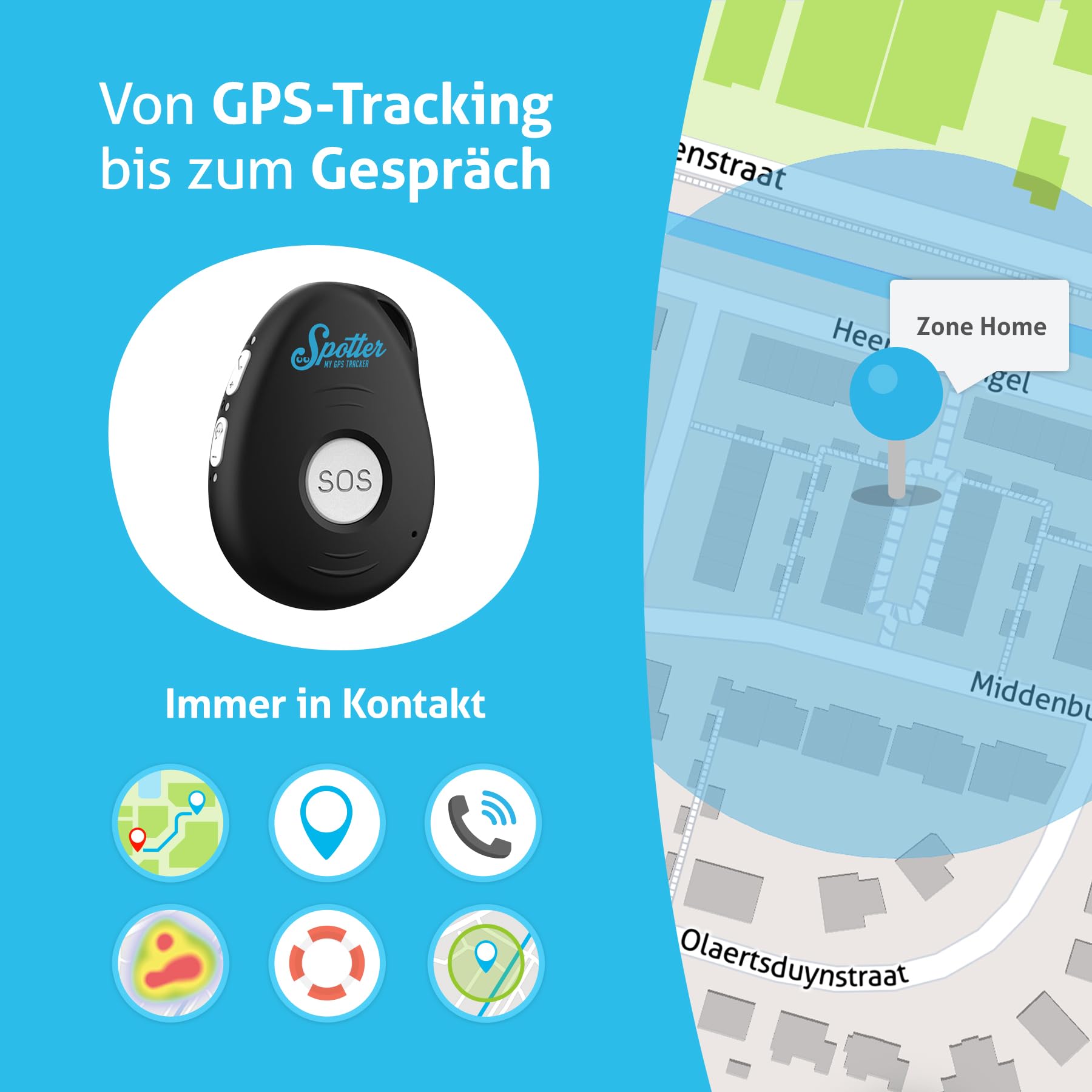 Spotter X10 4G GPS-Tracker mit SOS-Funktion, präziser Ortung und eingehenden Anrufen - Ideal für Kinder, Senioren und Wertsachen - Überwachung über PC oder kostenlose App - Bezahlte Nutzungsdauer