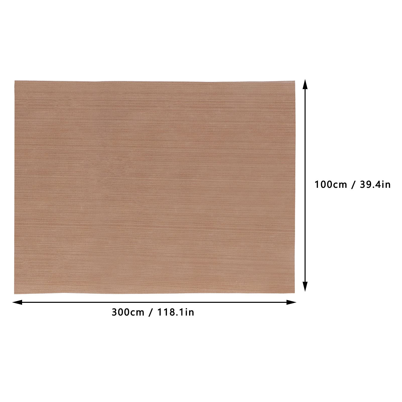 Rolka arkusza PTFE, 100 x 300 cm 0,08 mm Nieprzywierająca tkanina z włókna szklanego o wysokiej izolacji wielokrotnego użytku do suszarki z przenośnikiem taśmowym z prasą (0,08 mm (ponad rozmiar))