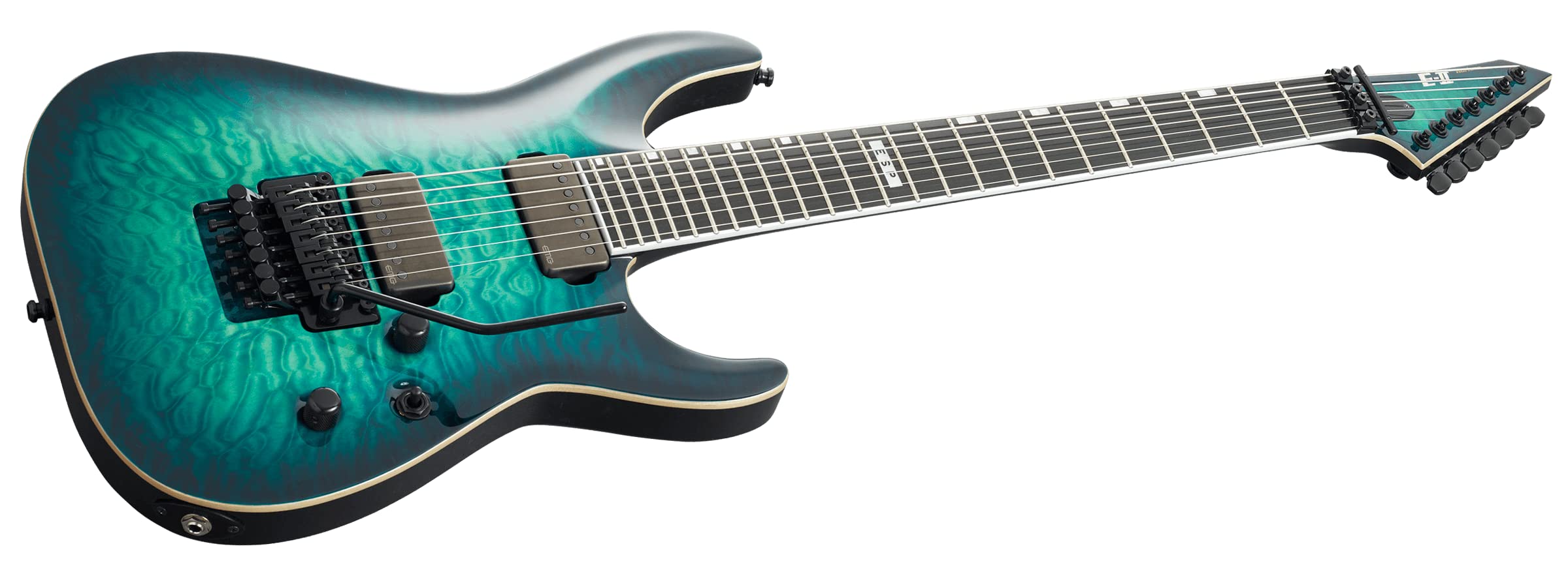 Amazon | E-II エレキギター HORIZON FR-7 QM Black Turquoise