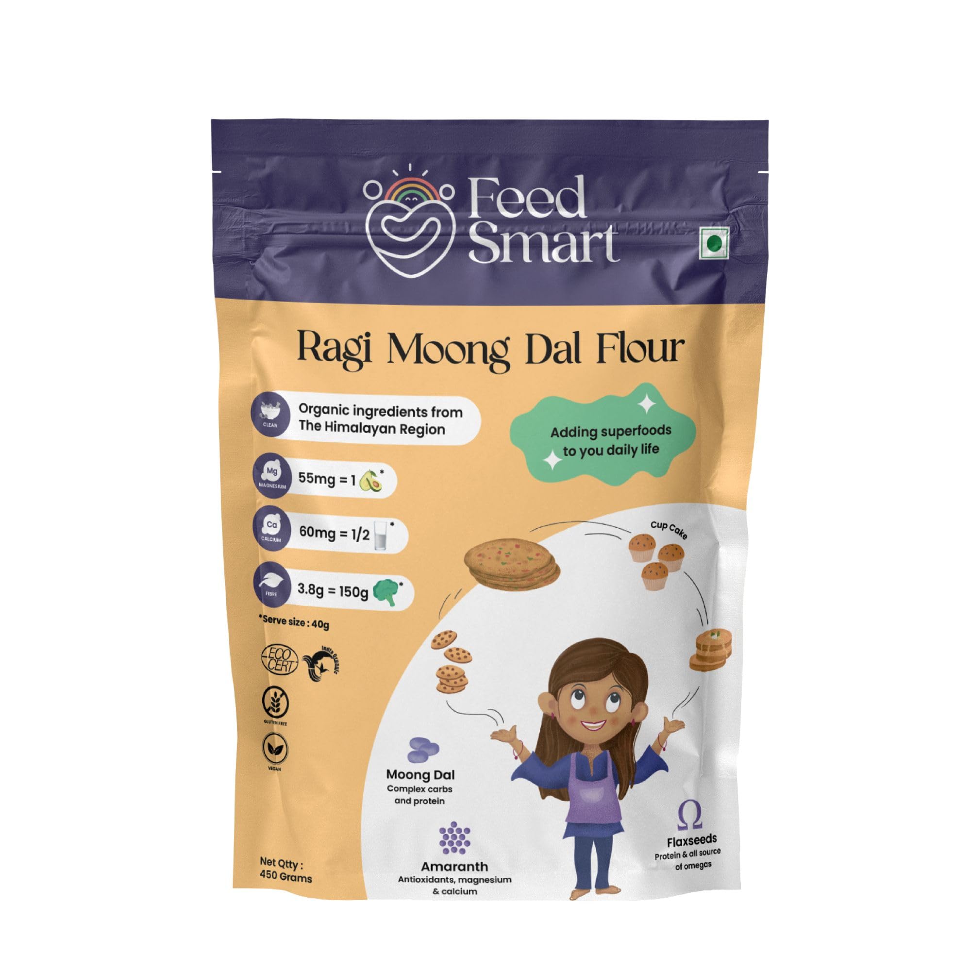 See full amazon price history chart for Feed Smart Nutrient-Rich Flour Blend| Moong Dal | Ragi | Red Rice | Amaranth | Beetroot | Roasted Almond & Flaxseed | Baking Soda | Ginger | Vanilla & Pepper Powders - Pack of 2 450g Feed Smart Nutrient-Rich Flour Blend| Moong Dal | Ragi | Red Rice | Amaranth | Beetroot | Roasted Almond & Flaxseed | Baking Soda | Ginger | Vanilla & Pepper Powders - Pack of 2 450g (B0CJZSGZMQ) Amazon Price History, Amazon Price Tracker