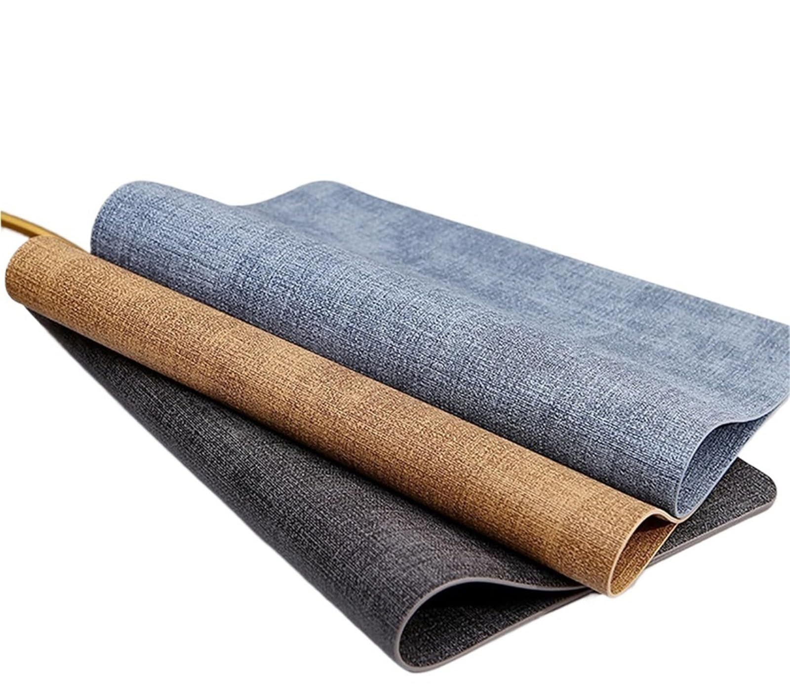 Manteles Individuales Lavables Mantel Individual de Doble Cara Cuero, Antideslizante, Cuadrado, for Cocina, Interior y Exterior para Cocina(Black,4pcs 43x30cm)