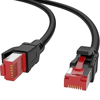 Cat8 Ethernet Cable, 150 ft Heavy Duty Flat Internet LAN Computer Patch Cord, Outdoor&Indoor, 40Gbps 2000Mhz High Speed Cat 8 RJ45 Solid Network Wire for Router, Modem, Xbox, PS4, Gaming, 150ft, Black