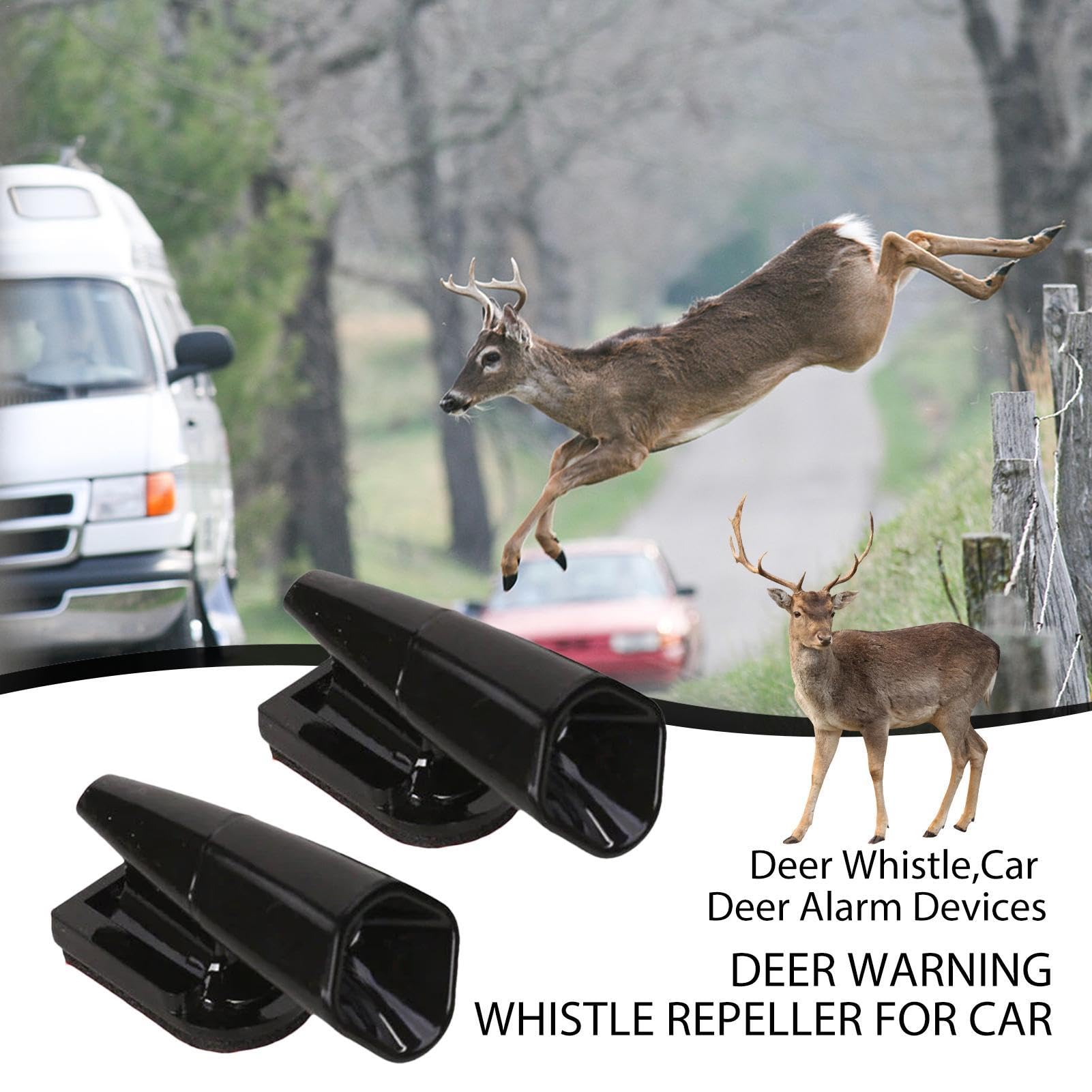 Ultra Son Pour Voitures Sifflets Anti-cerfs GRIRIW - Lot De 8 - Pour Voiture Et Moto - Prévention Collisions Animaux Sifflet Ultrason Anti Gibier